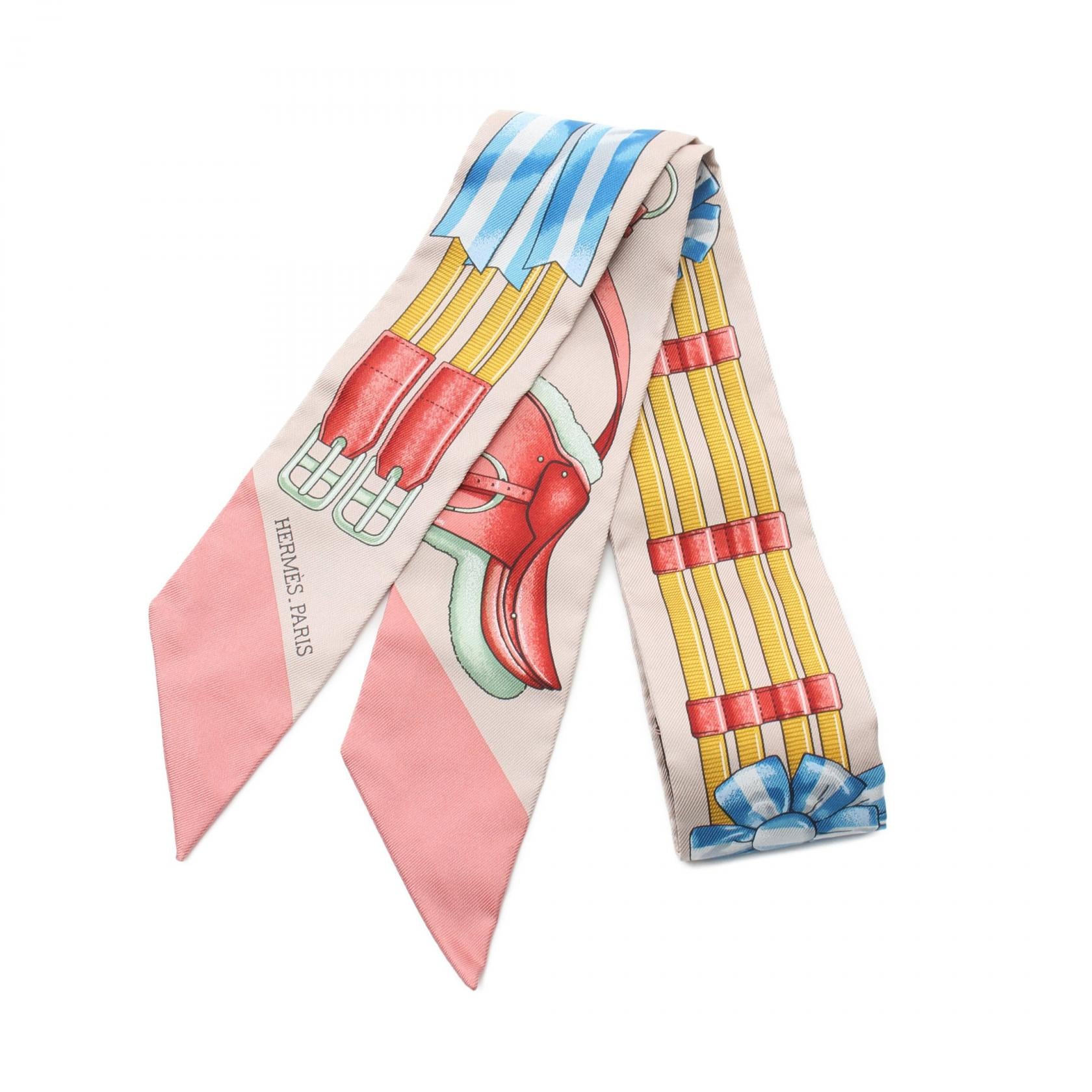 Hermes Twilly Jumping Silk Scarf