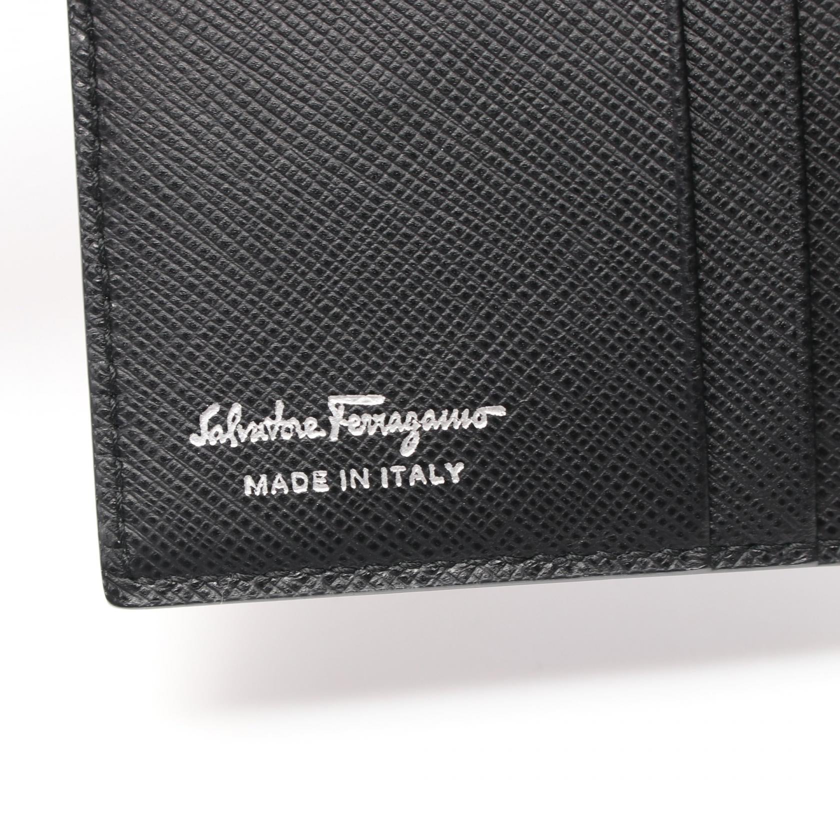 Salvatore Ferragamo Gancini Leather Card Case