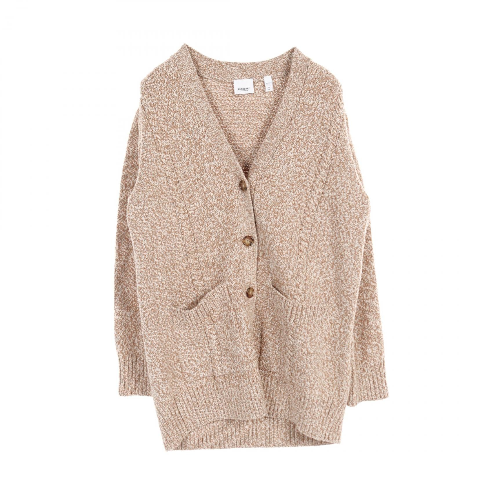 Burberry Wool Cotton Horseferry Cardigan