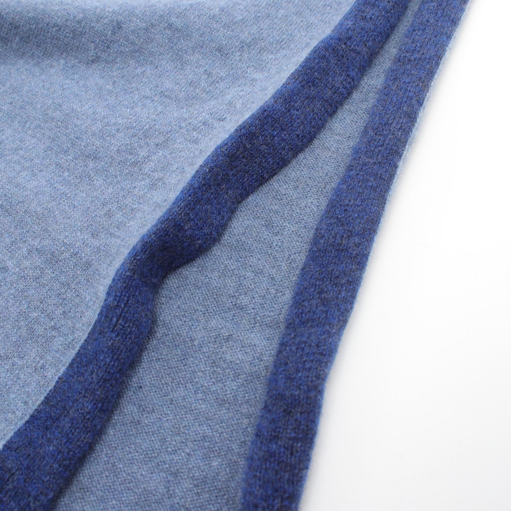 Chanel Cashmere Coco Mark Scarf Blue