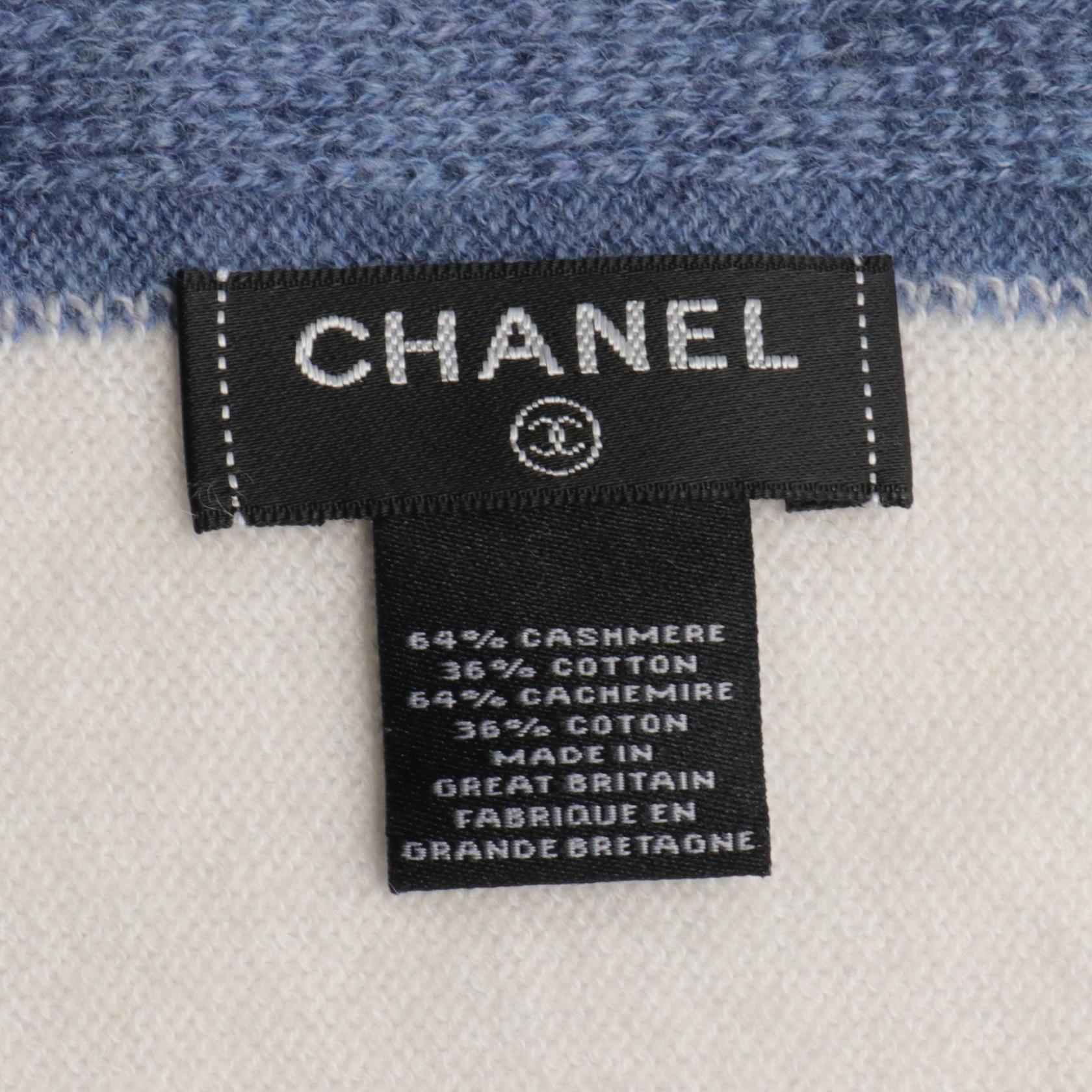 Chanel CC Cashmere Scarf  Canvas Scarf in Great Condition