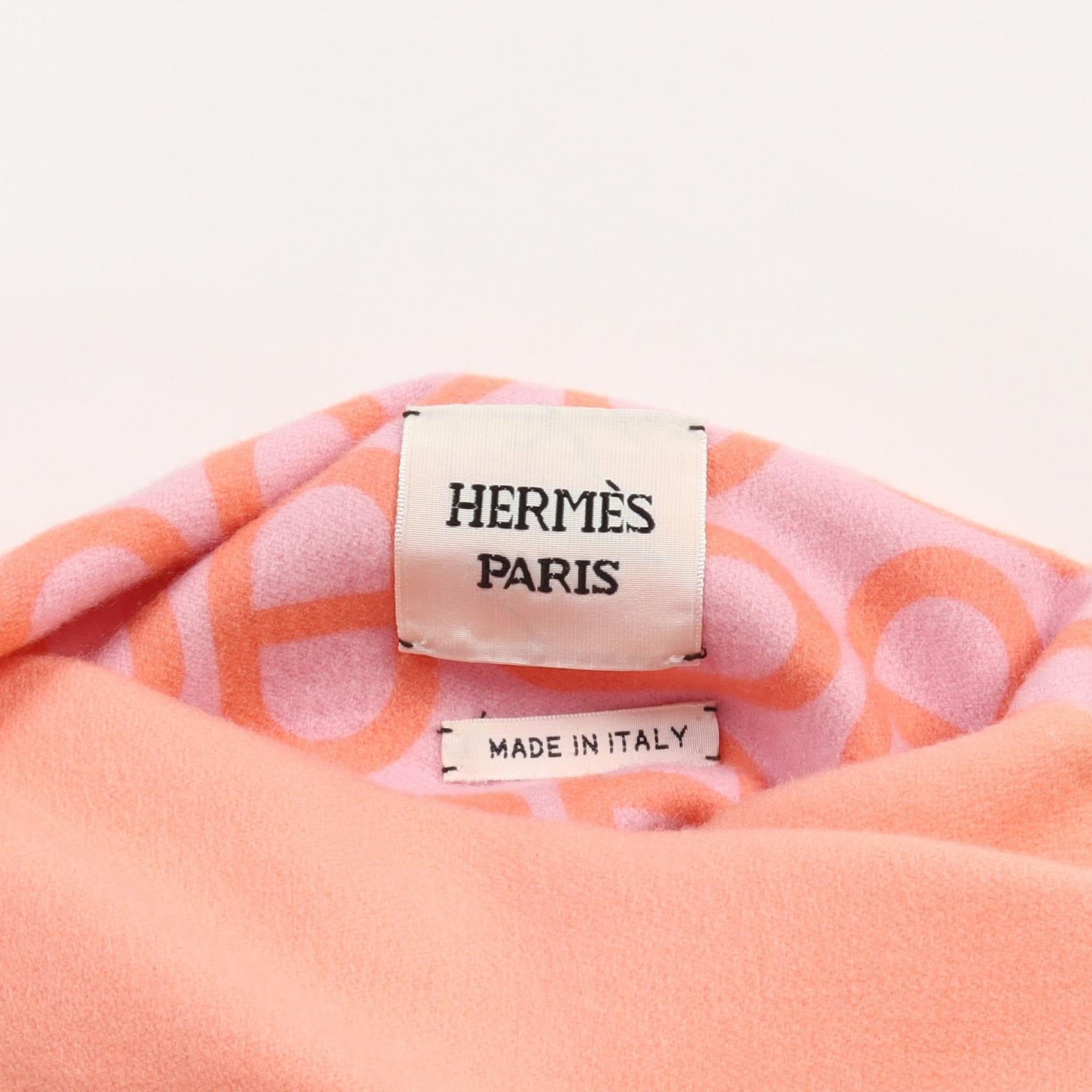 Hermes Cashmere Chaine d'Ancre Orange Joy Coat