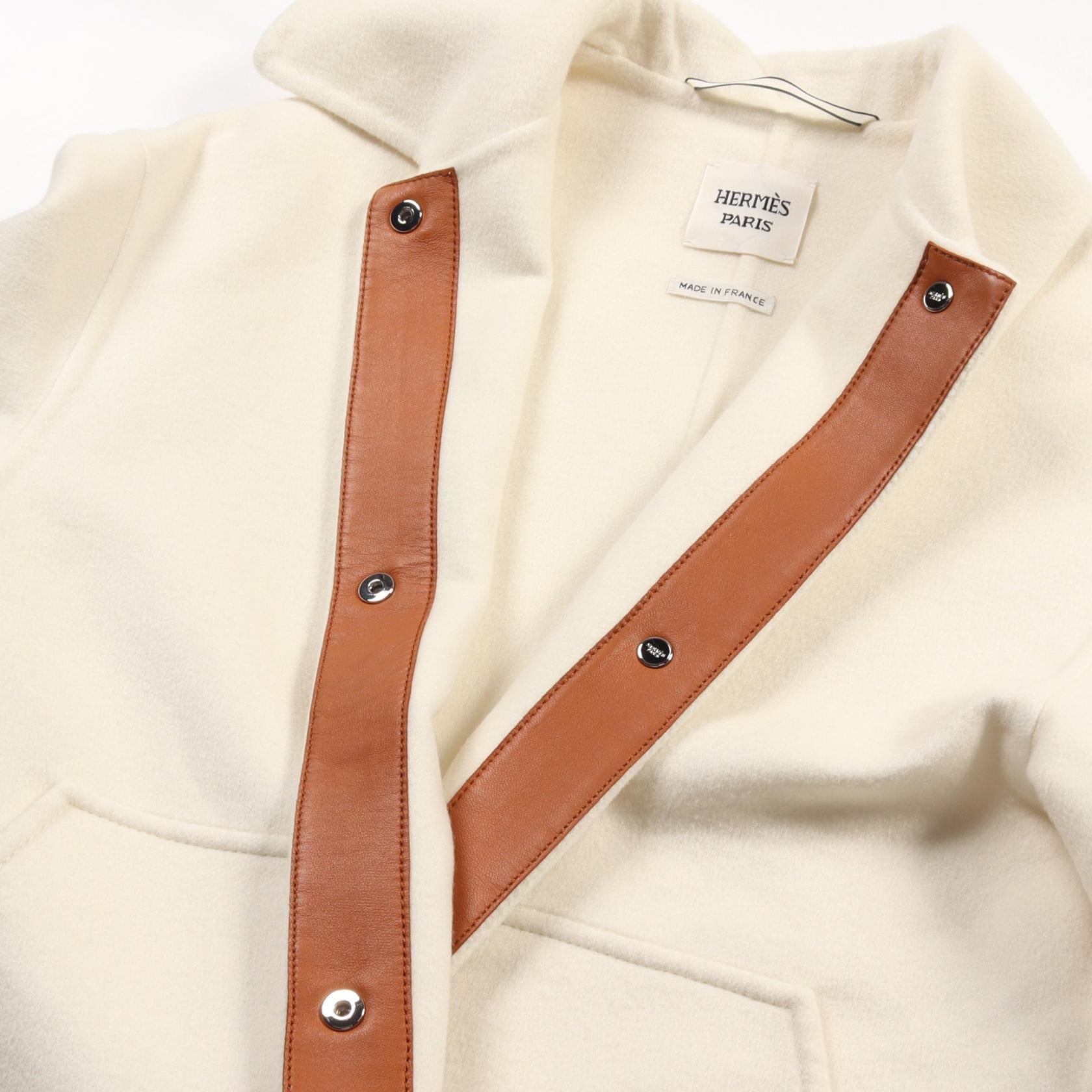 Hermes Cashmere Lamb Leather Outerwear