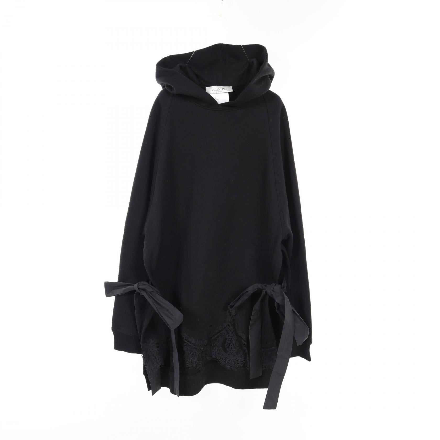 Valentino Cotton Hoodie Black VB3MF08F64G