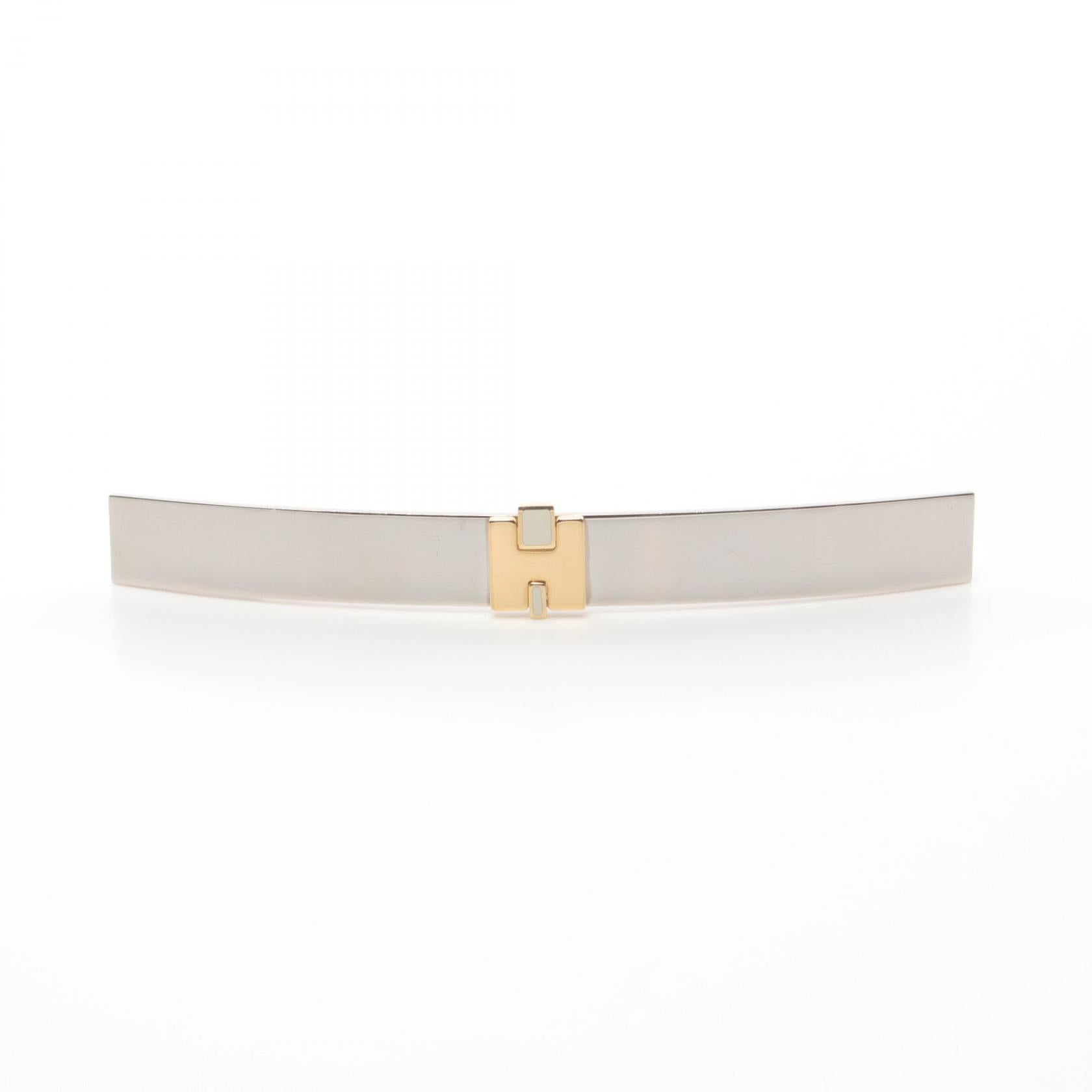 Hermes Eileen Barrette Stainless Steel Gold Plated