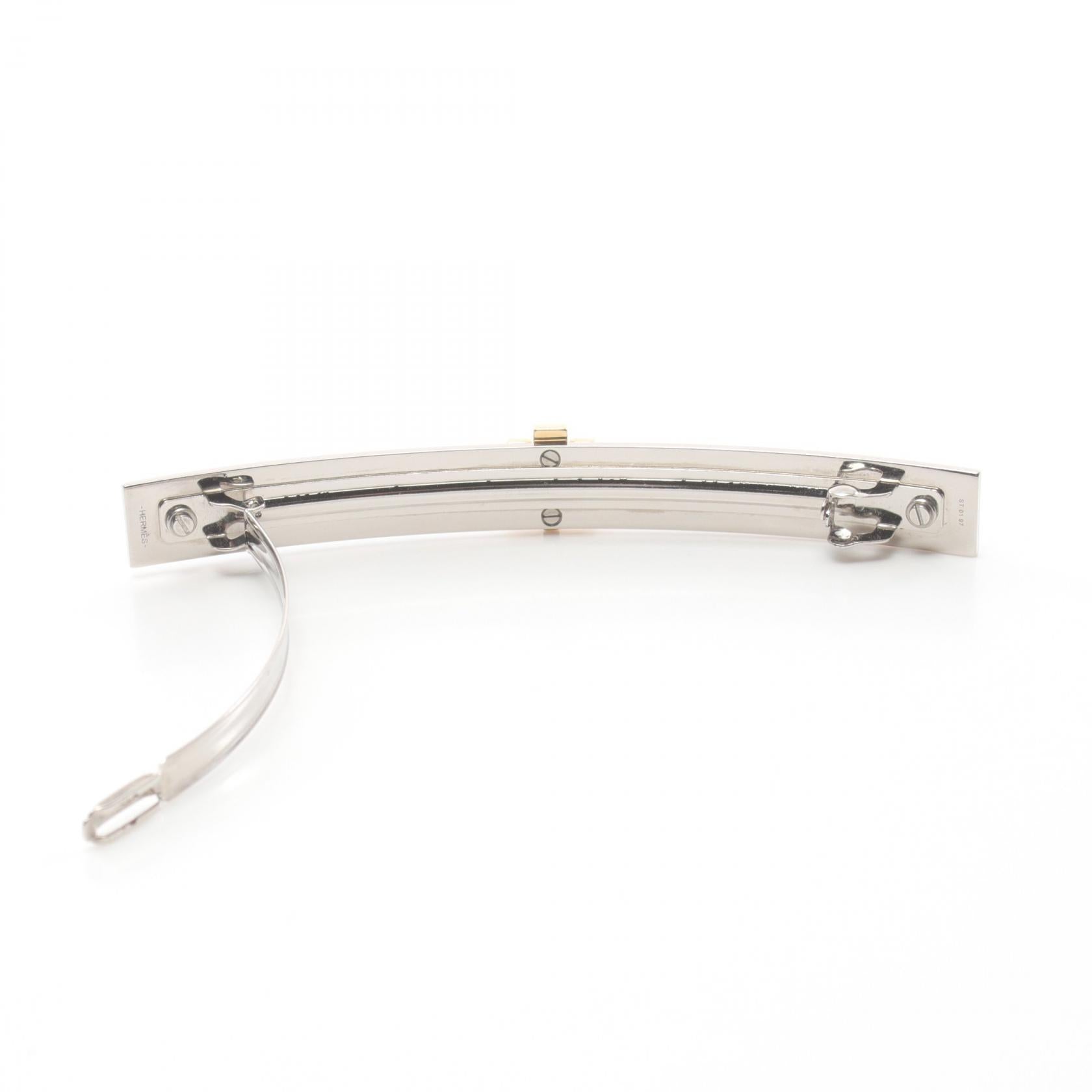 Hermes Eileen Barrette Stainless Steel Gold Plated