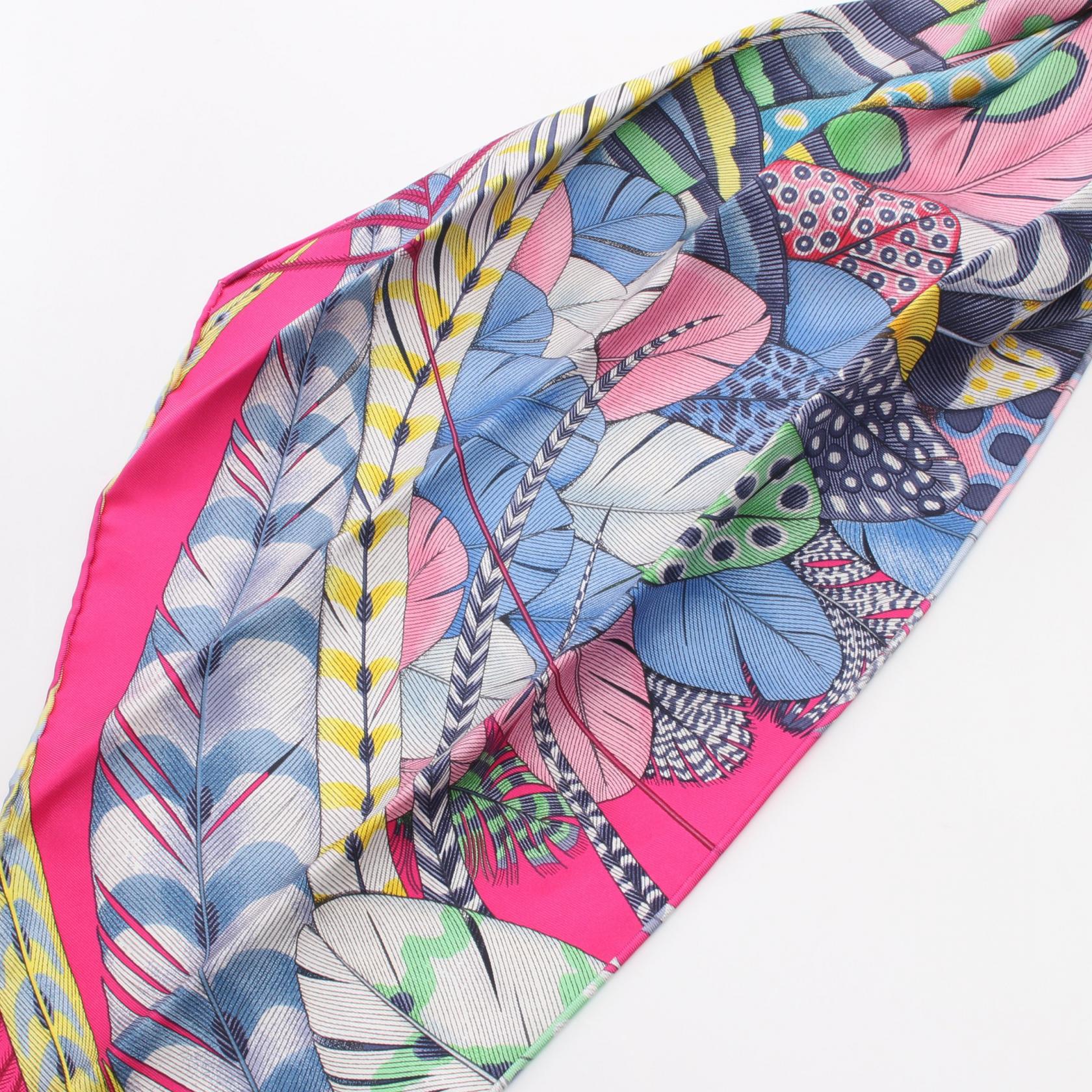 Hermes Silk Scarf Pink Multicolor