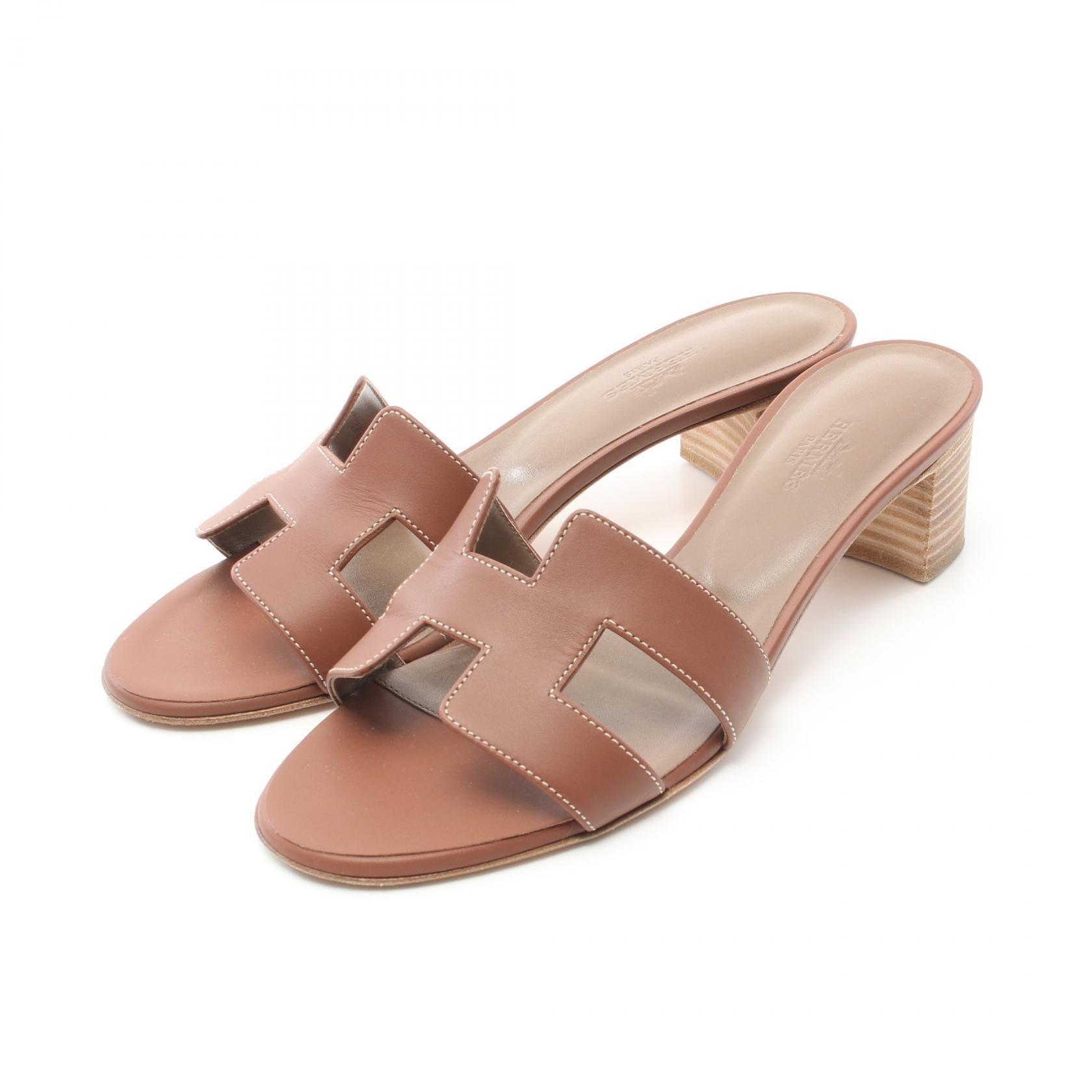 Hermes Oasis Gold Leather Sandals H071002Z