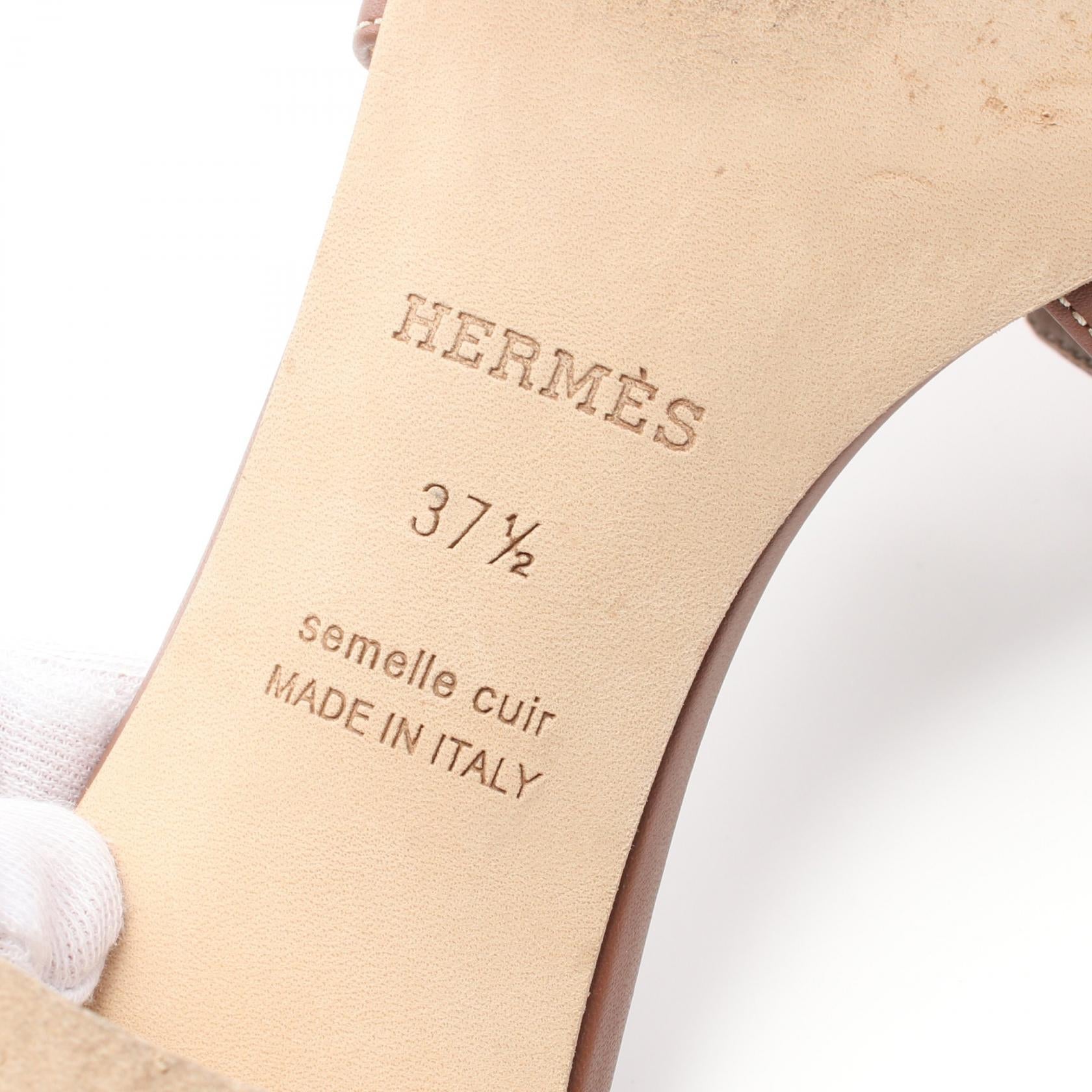 Hermes Oasis Gold Leather Sandals H071002Z