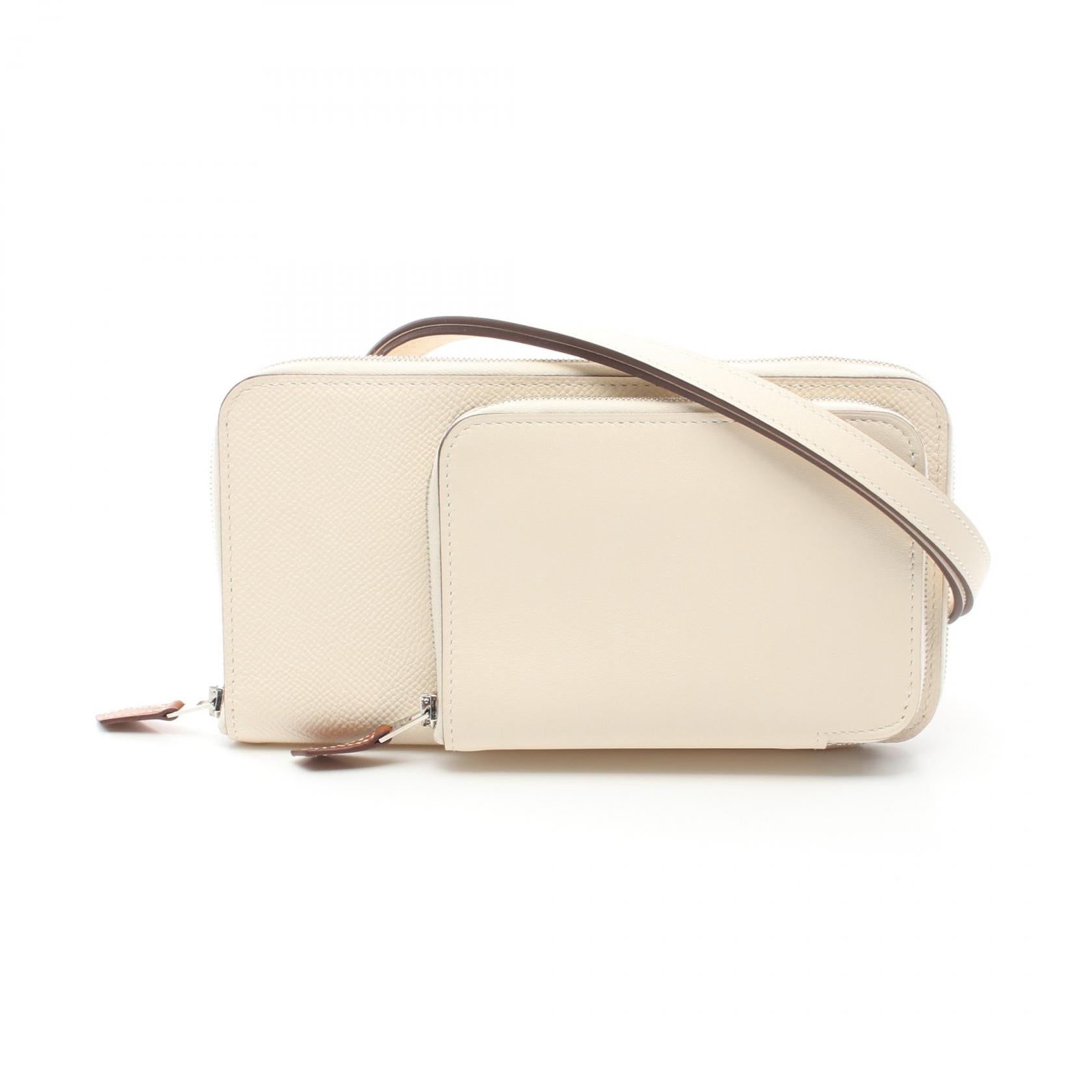 Hermes Nouveau To Go Shoulder Bag White