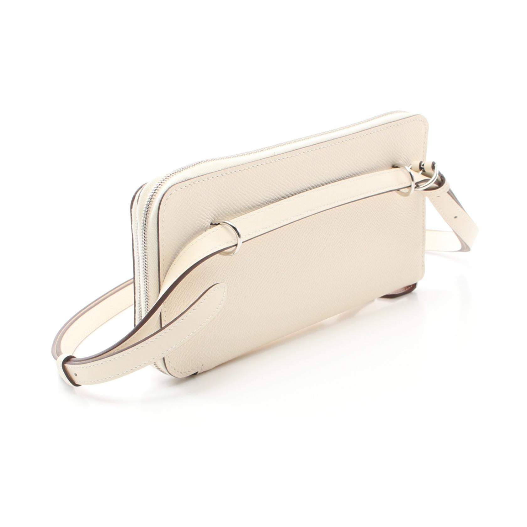 Hermes Nouveau To Go Shoulder Bag White