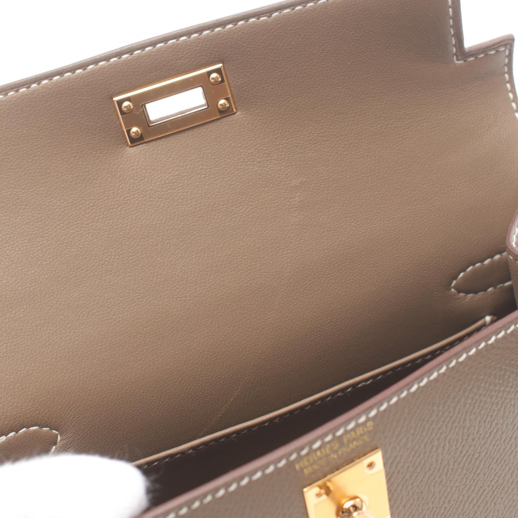 Hermes Mini Kelly 2 Shoulder Bag Brown