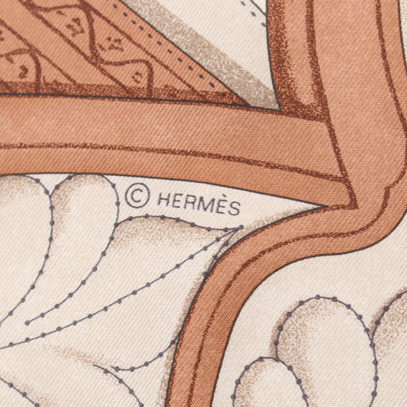 Hermes Silk Scarf Carré 90 Lettres Equestre