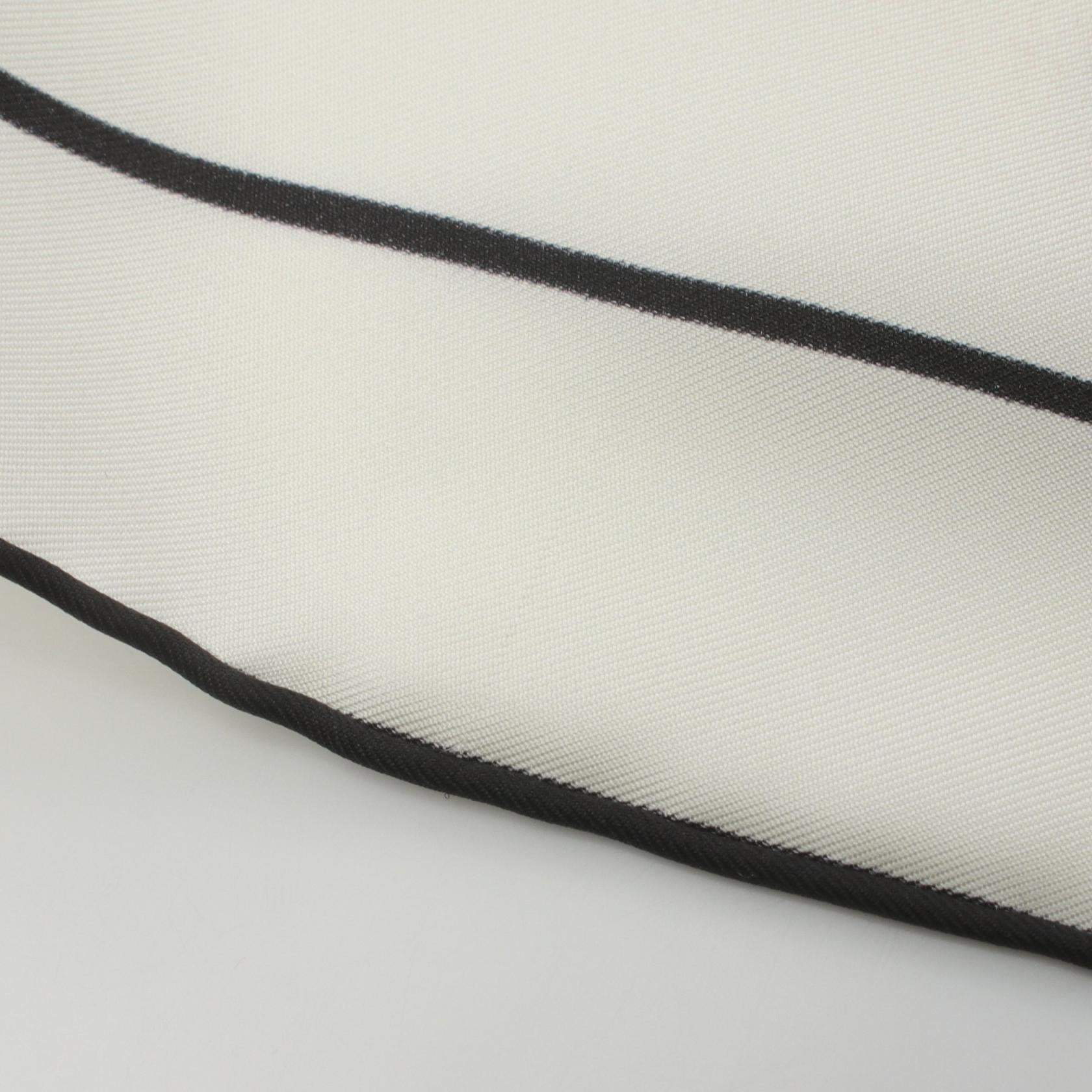 Chanel Silk Coco Scarf White/Black