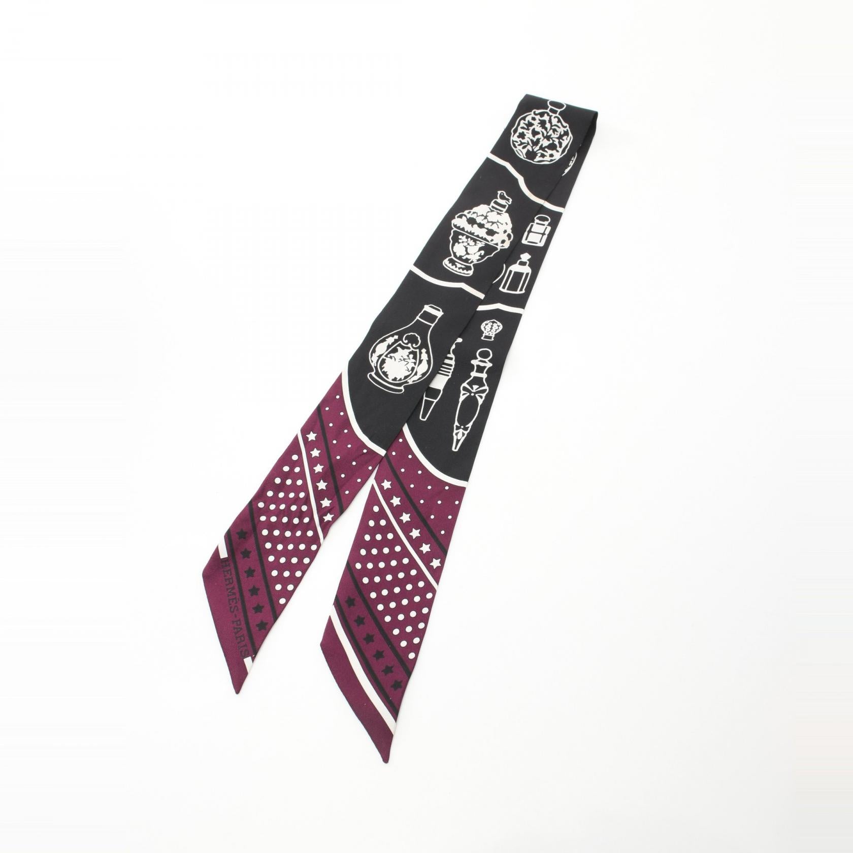 Hermes Silk Twilly Les Flacons Bandana Scarf