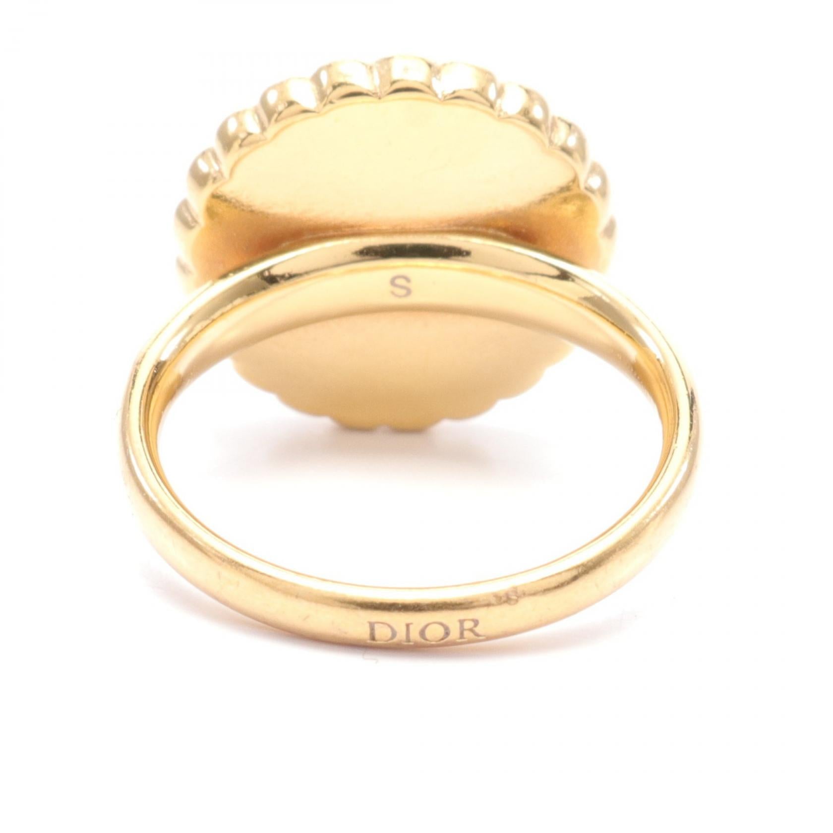 Dior Petit CD Baroque Ring with Faux Pearl