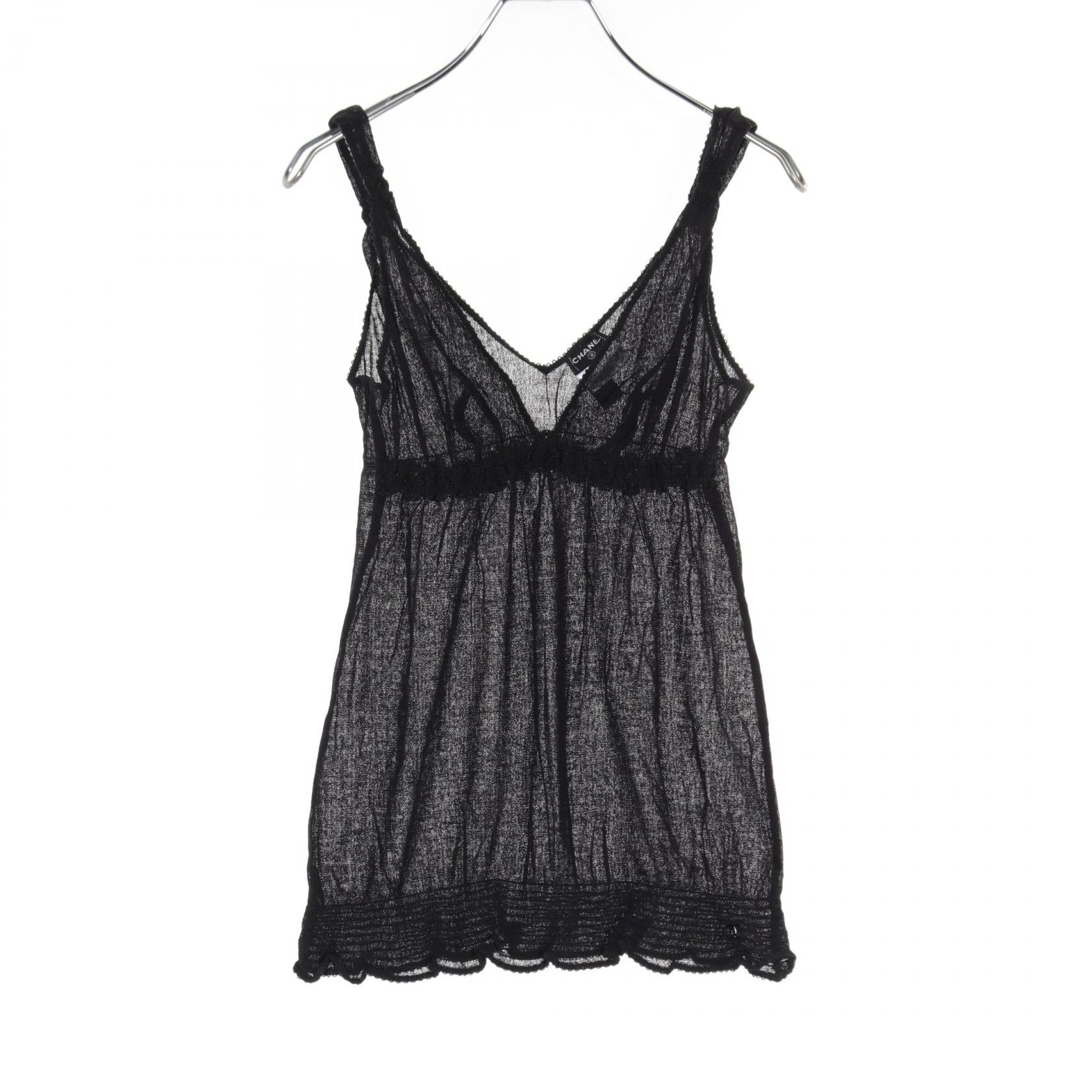 Chanel Cotton Tunic Camisole Knit Black