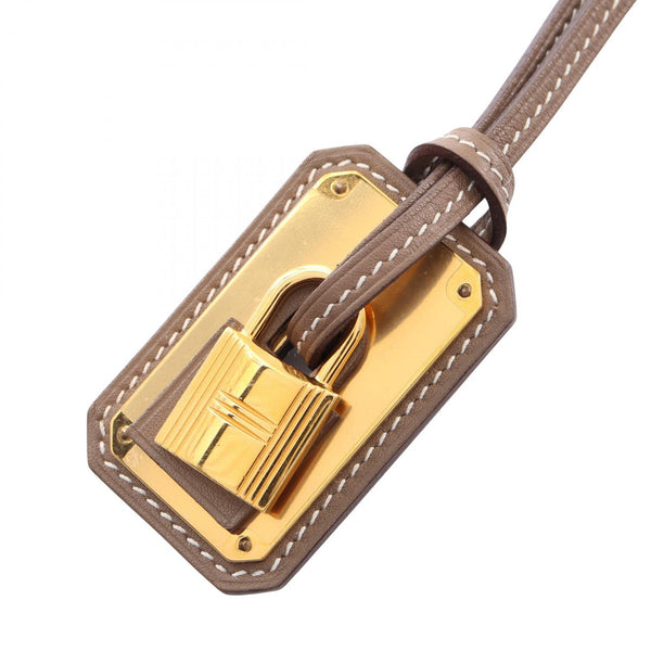 Hermes Or Kelly GM Leather Necklace