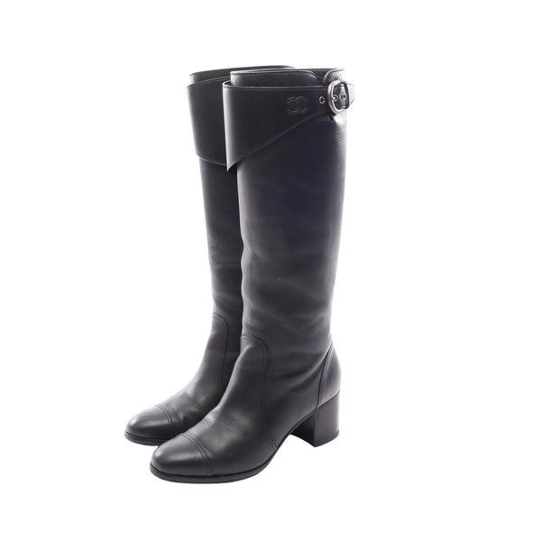 Chanel Coco Mark Logo Long Boots