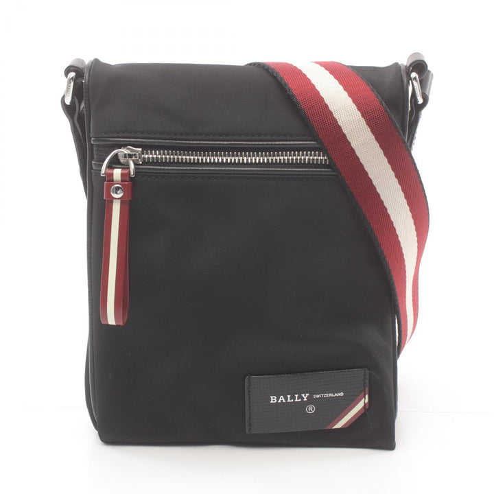 Bally Nylon Leather Shoulder Bag Black