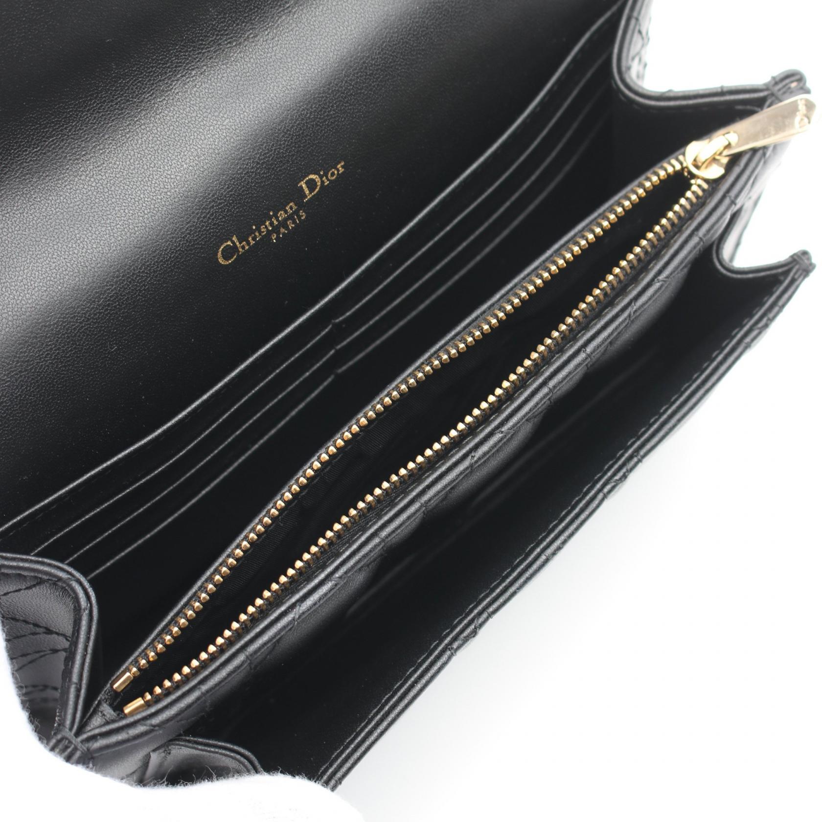 Dior Leather Cannage Shoulder Bag Black