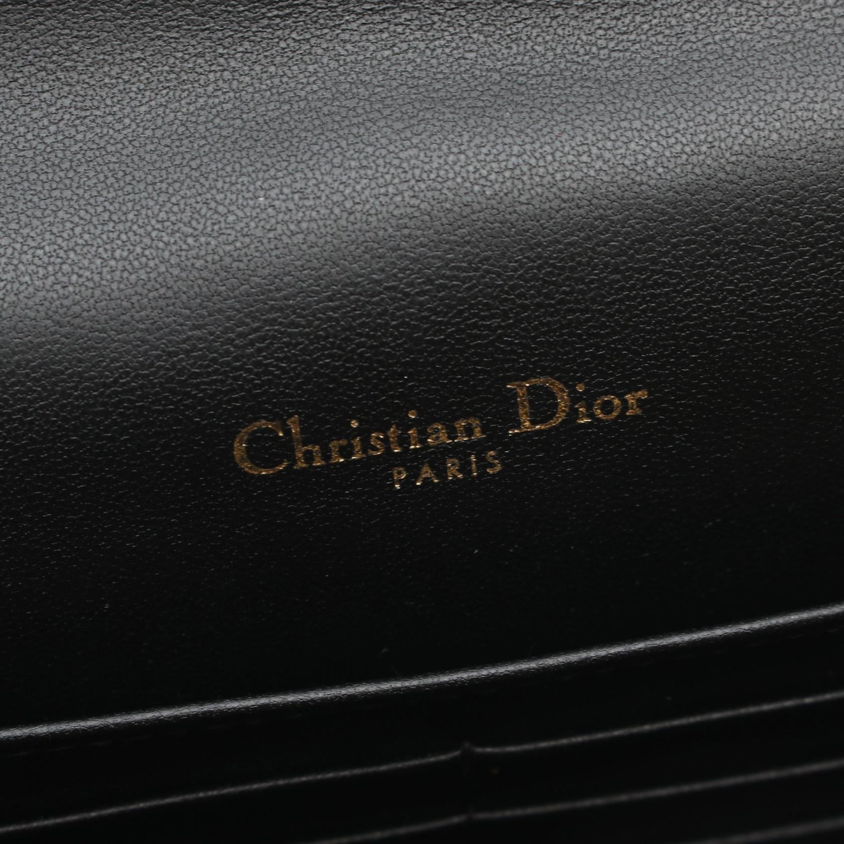 Dior Leather Cannage Shoulder Bag Black