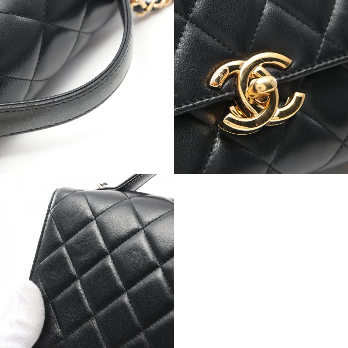 Chanel Lambskin Matelasse Top Handle Shoulder Bag