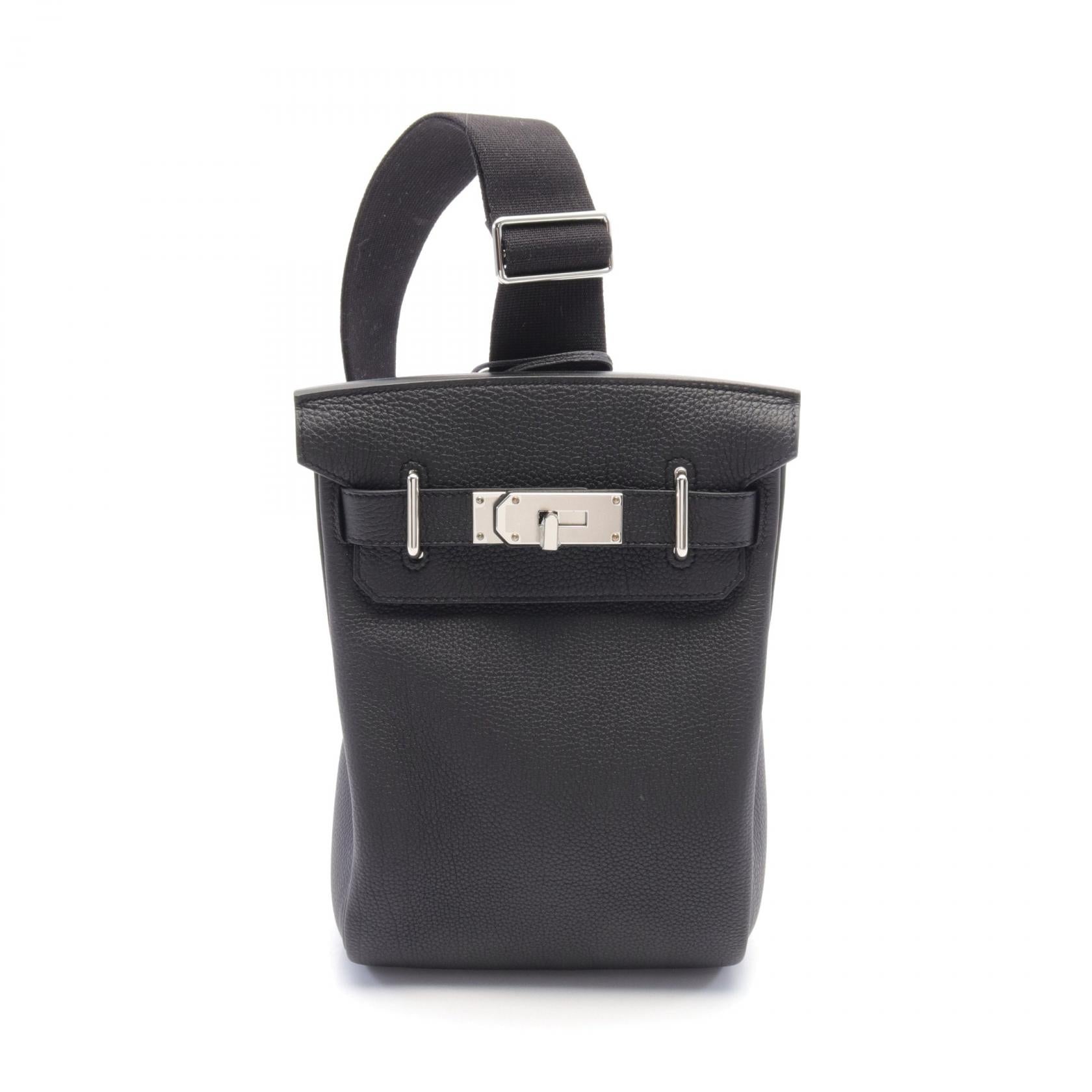 Hermes Kelly Accado PM Waist Bag Black