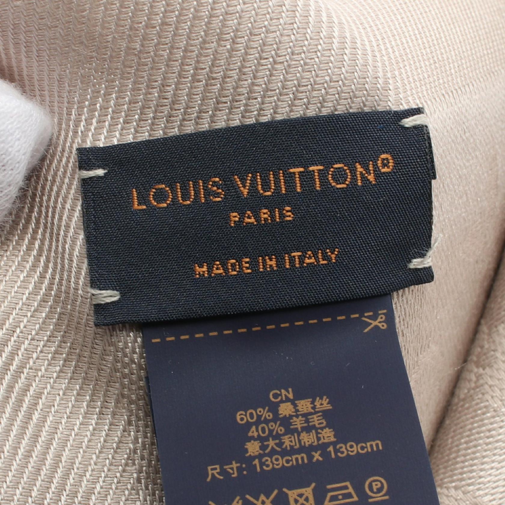 Louis Vuitton Wool Silk Monogram Shawl M71336