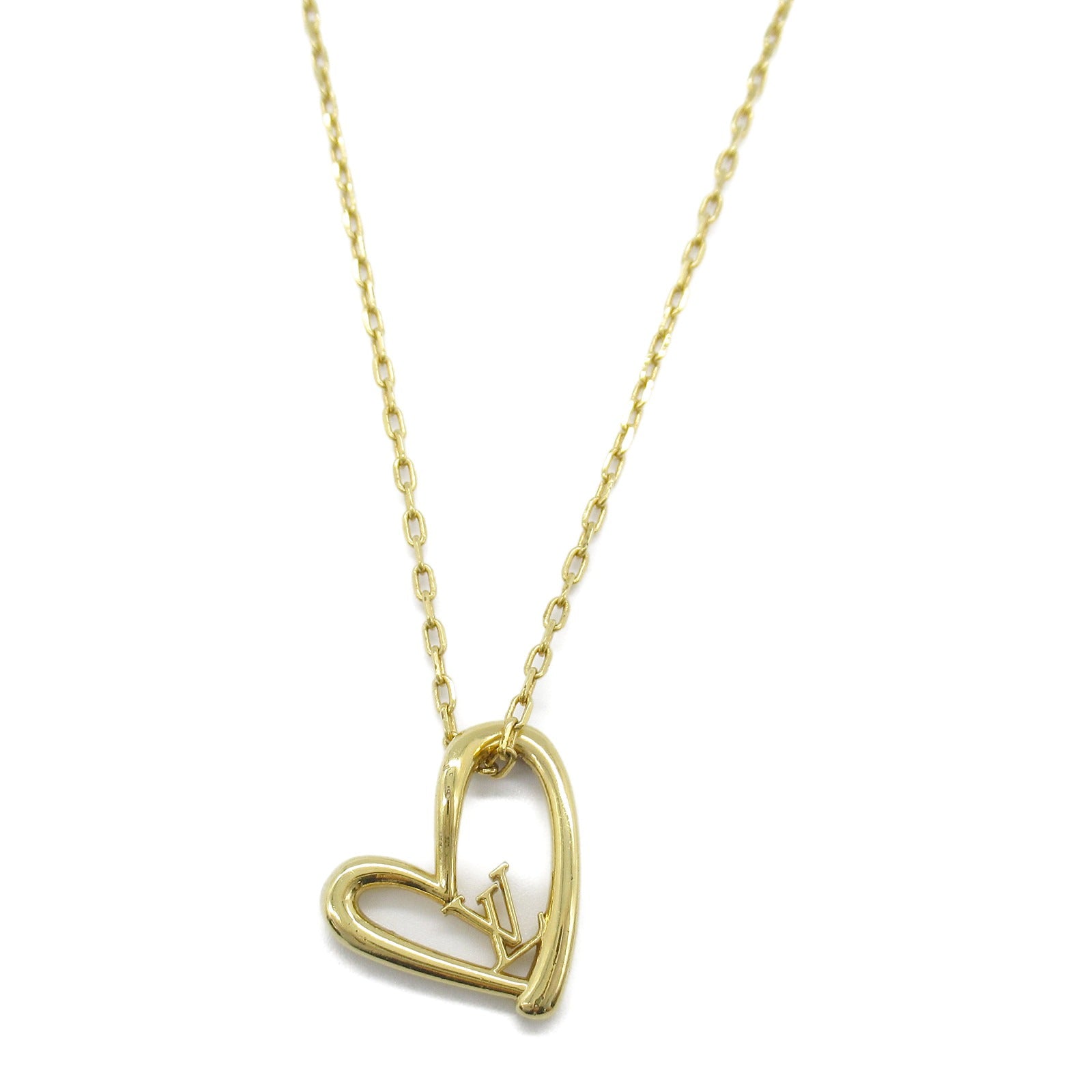 Louis Vuitton Gold Heart Necklace M00465