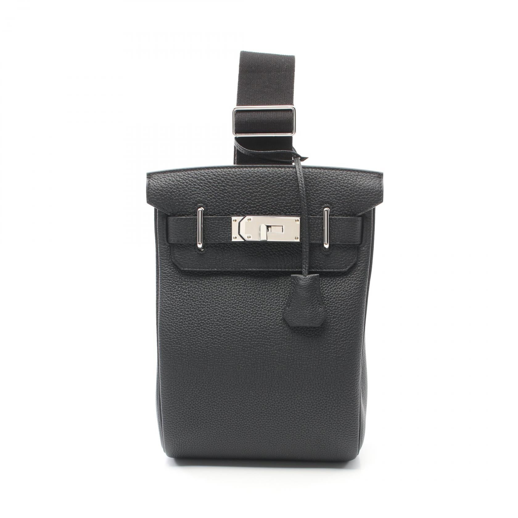 Hermes Kelly Accado PM Waist Bag Black