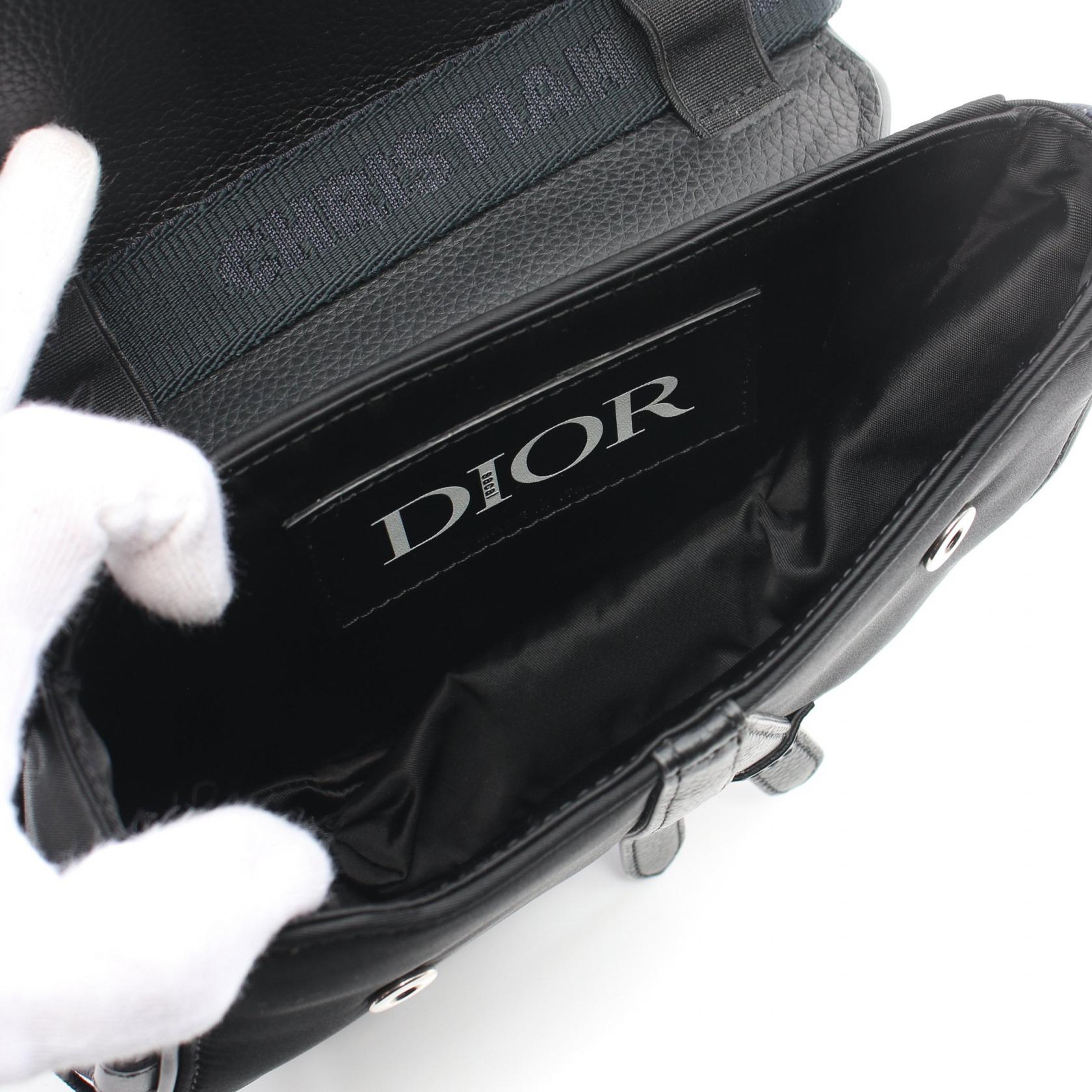 Dior HOMME Sacai Saddle Mini Bag Black/Grey