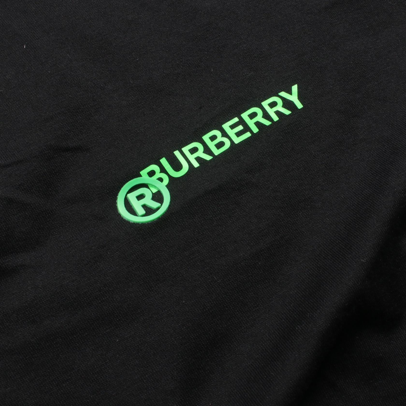 Burberry Slogan Logo Print Cotton T-Shirt