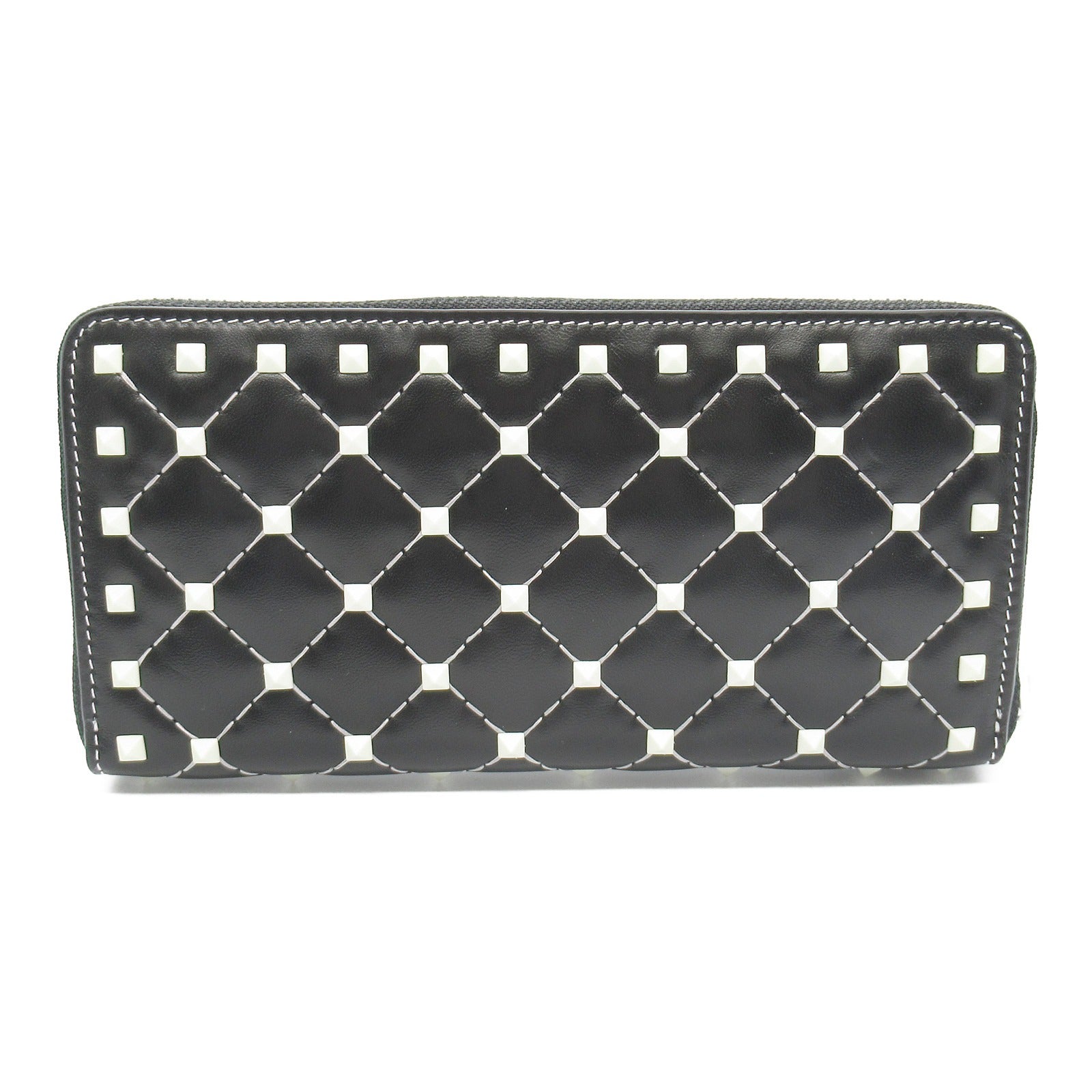 Valentino Rockstud Leather Wallet Black