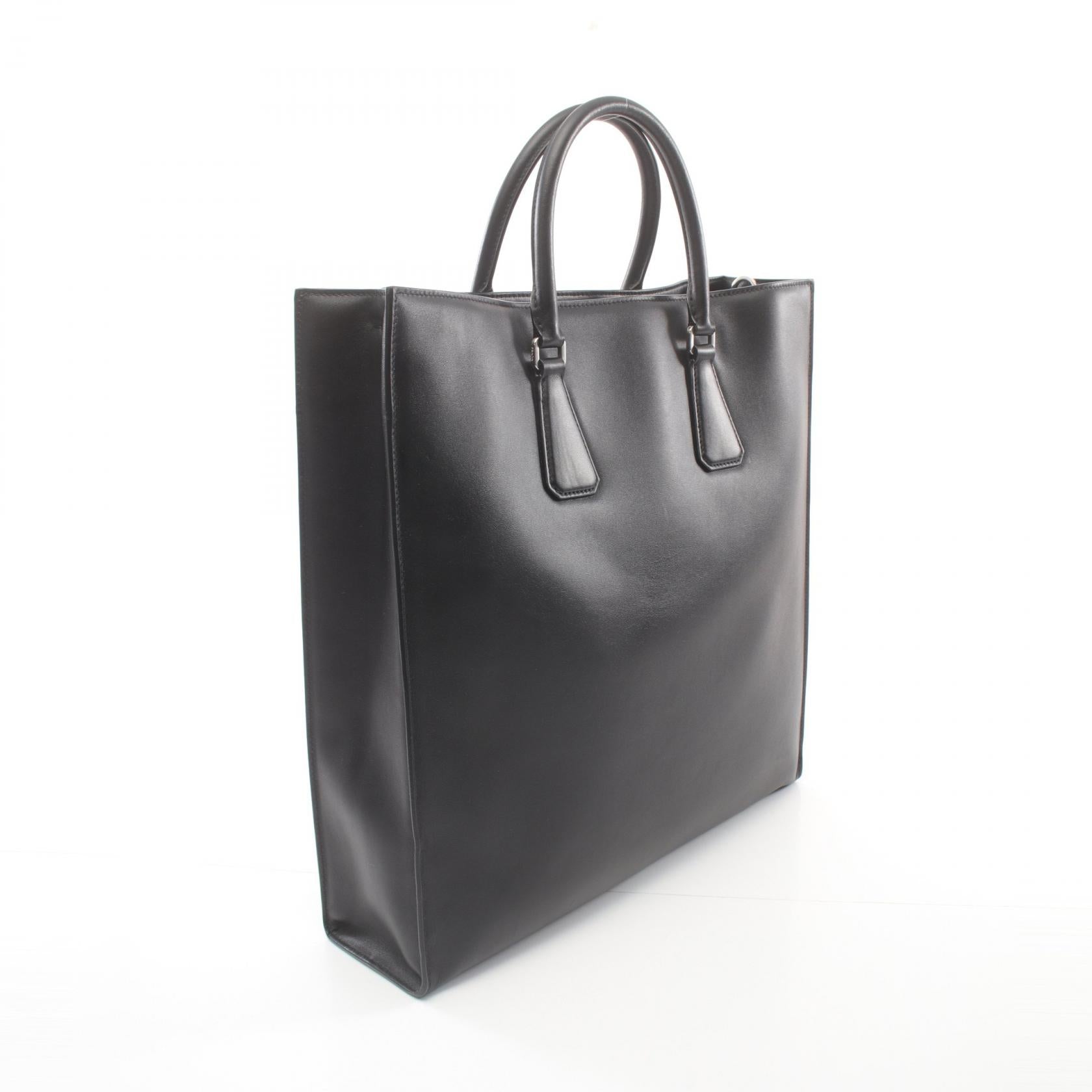 Prada Leather Tote Bag Black