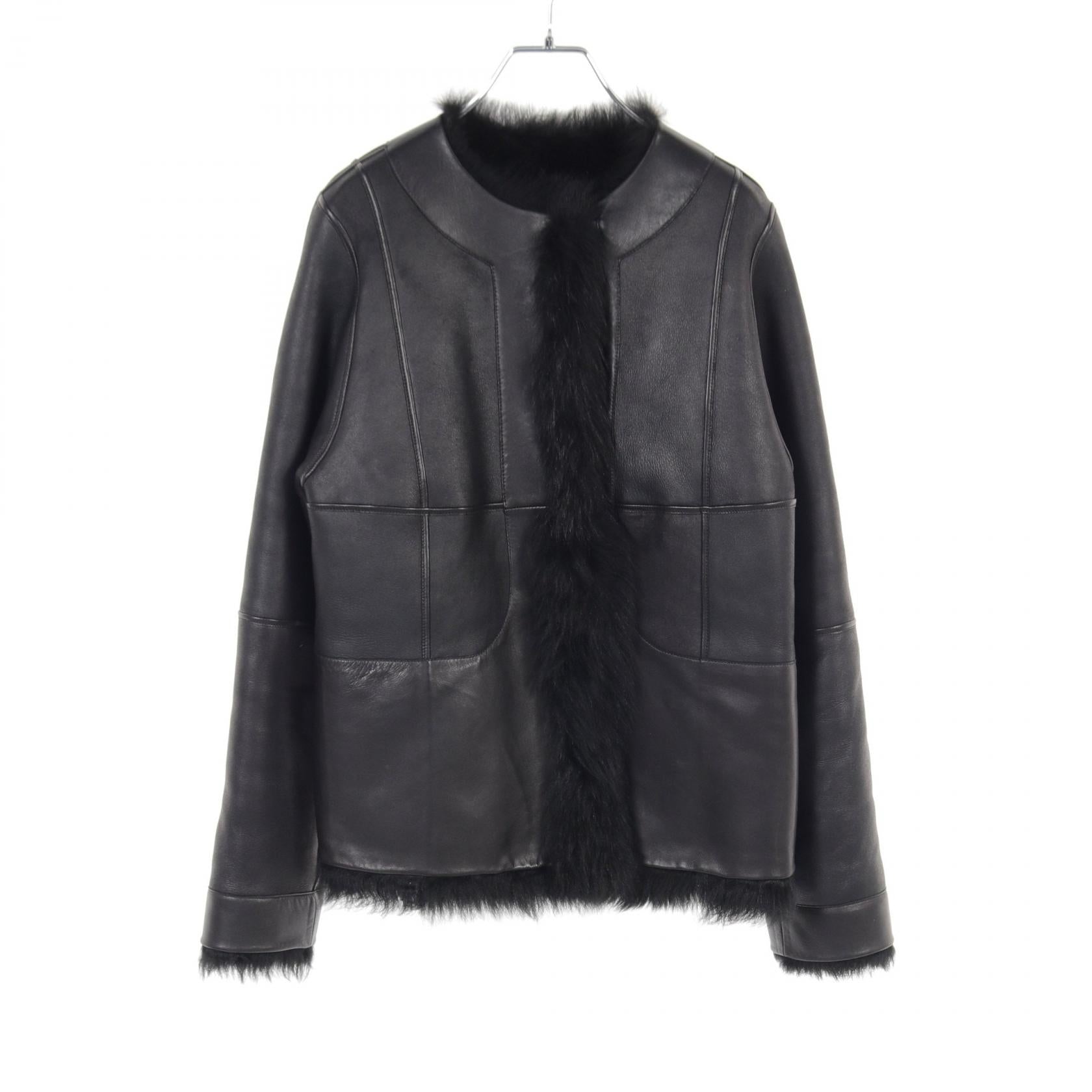 Hermes Leather Jacket Women's Black