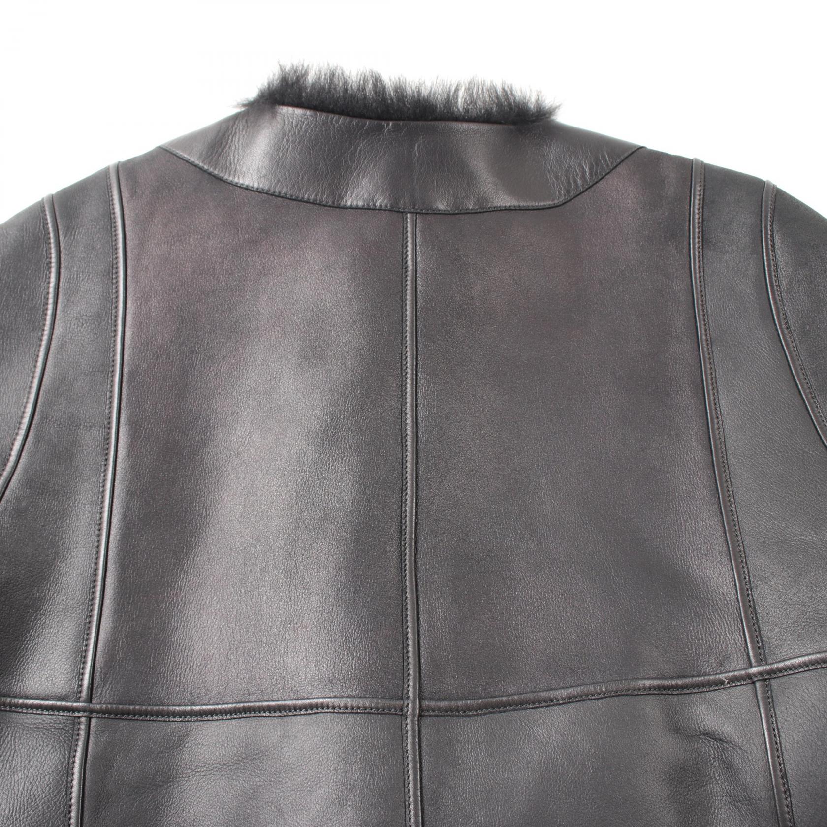 Hermes Leather Jacket Women's Black