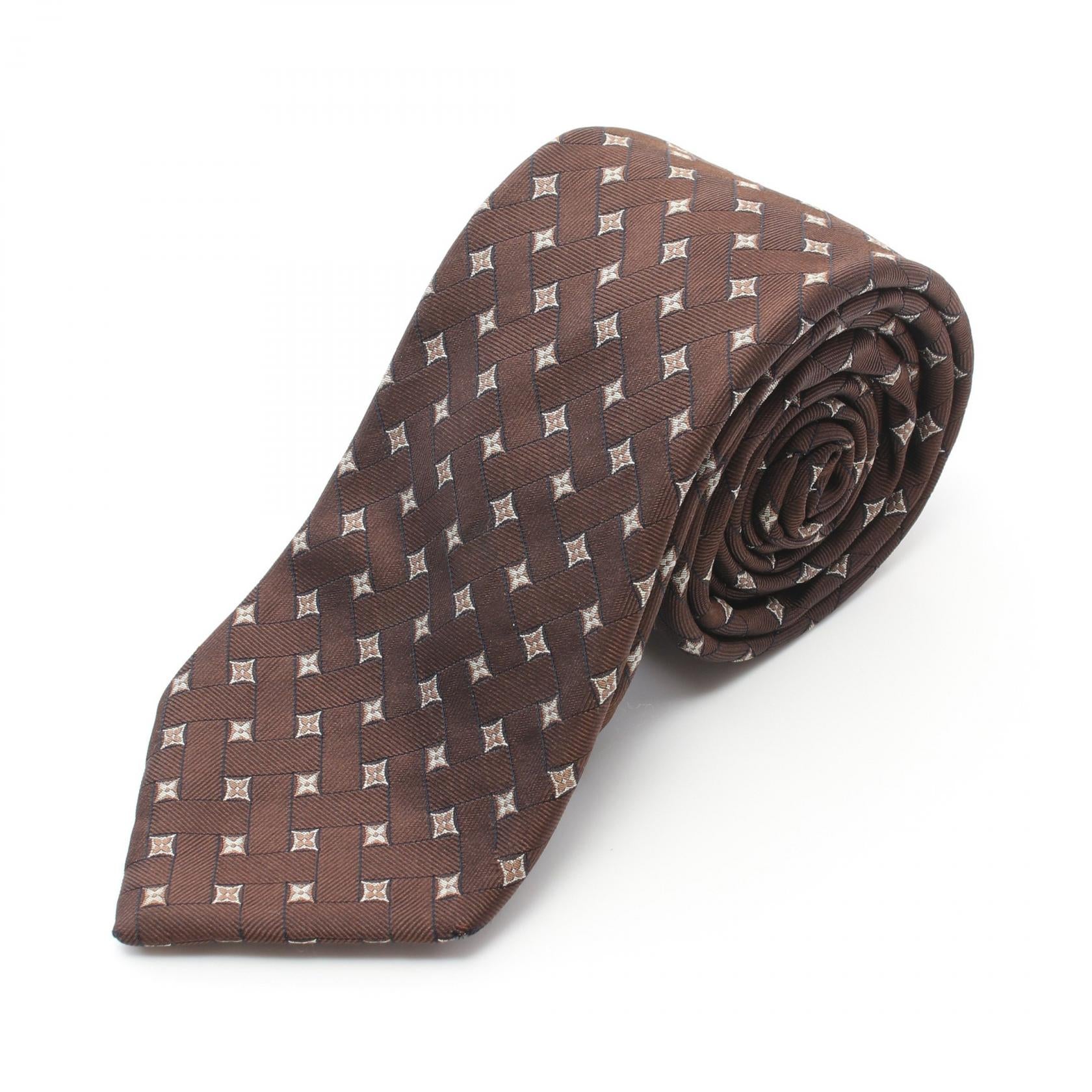 Louis Vuitton Silk Tie Brown