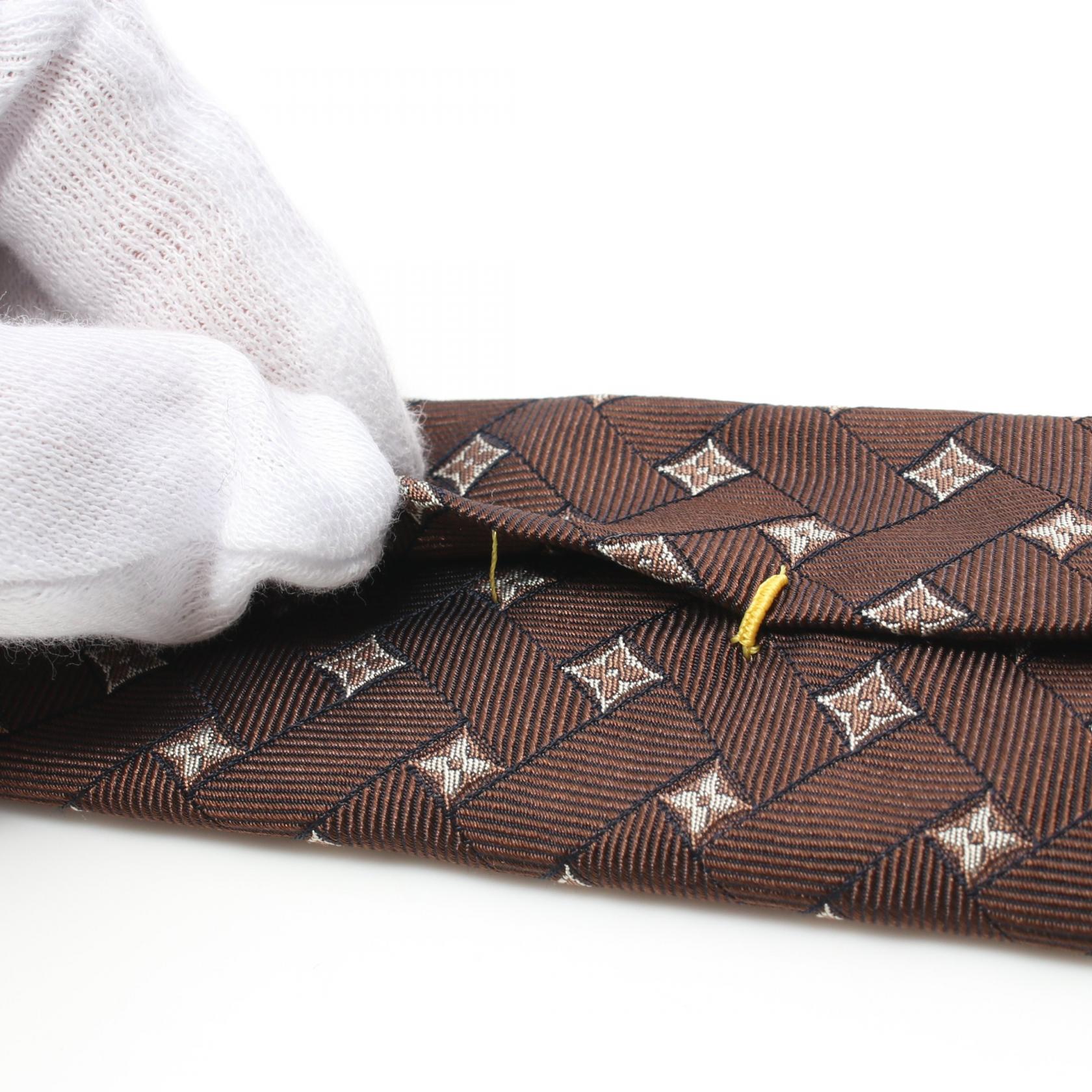 Louis Vuitton Silk Tie Brown