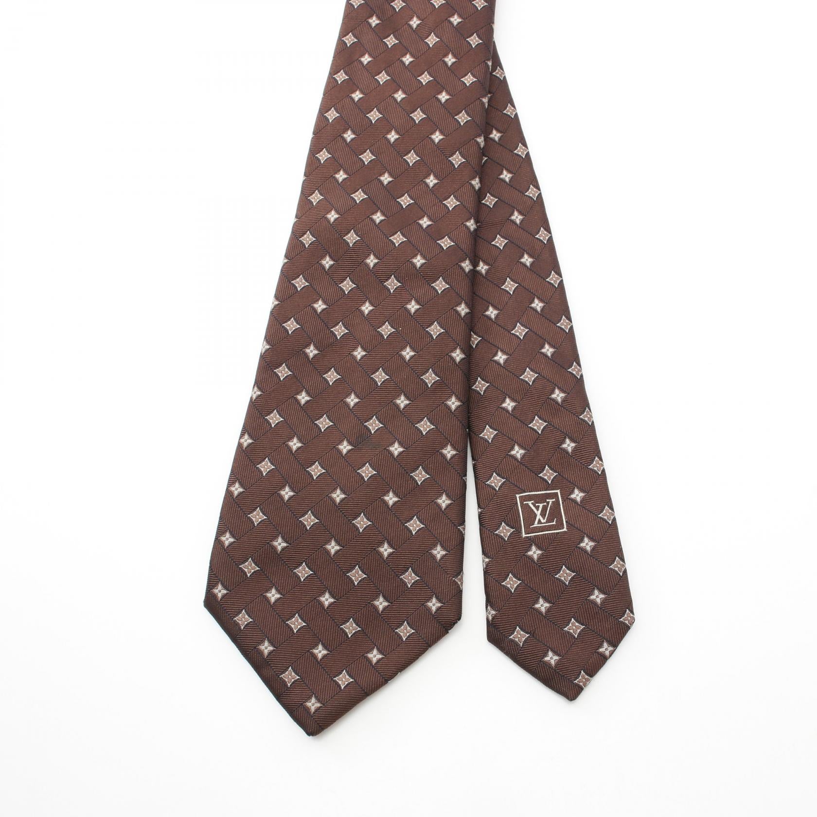 Louis Vuitton Silk Tie Brown