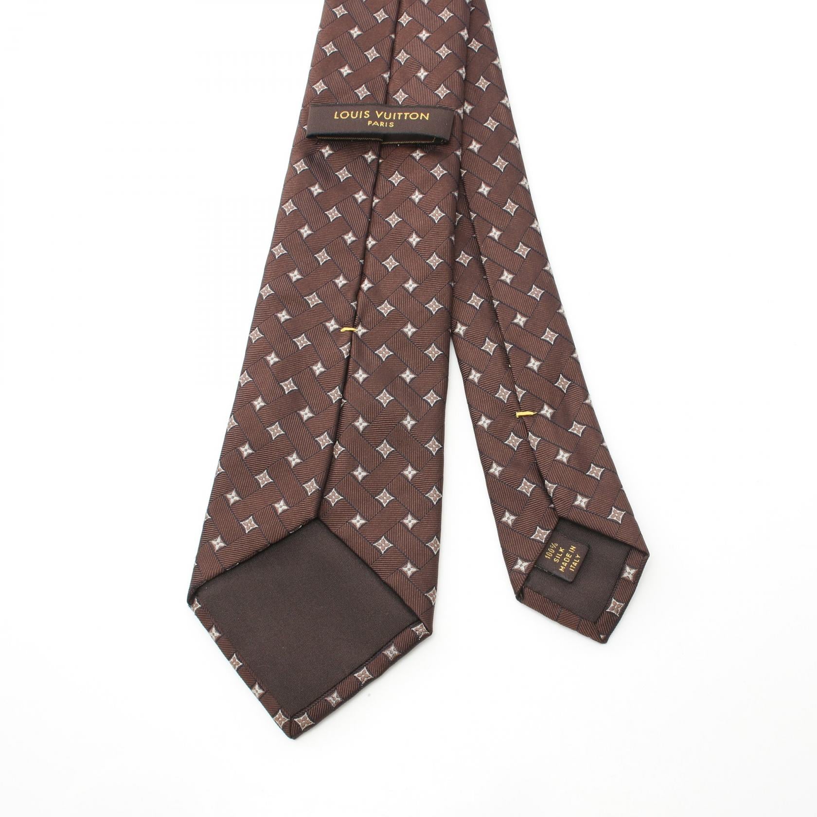 Louis Vuitton Silk Tie Brown