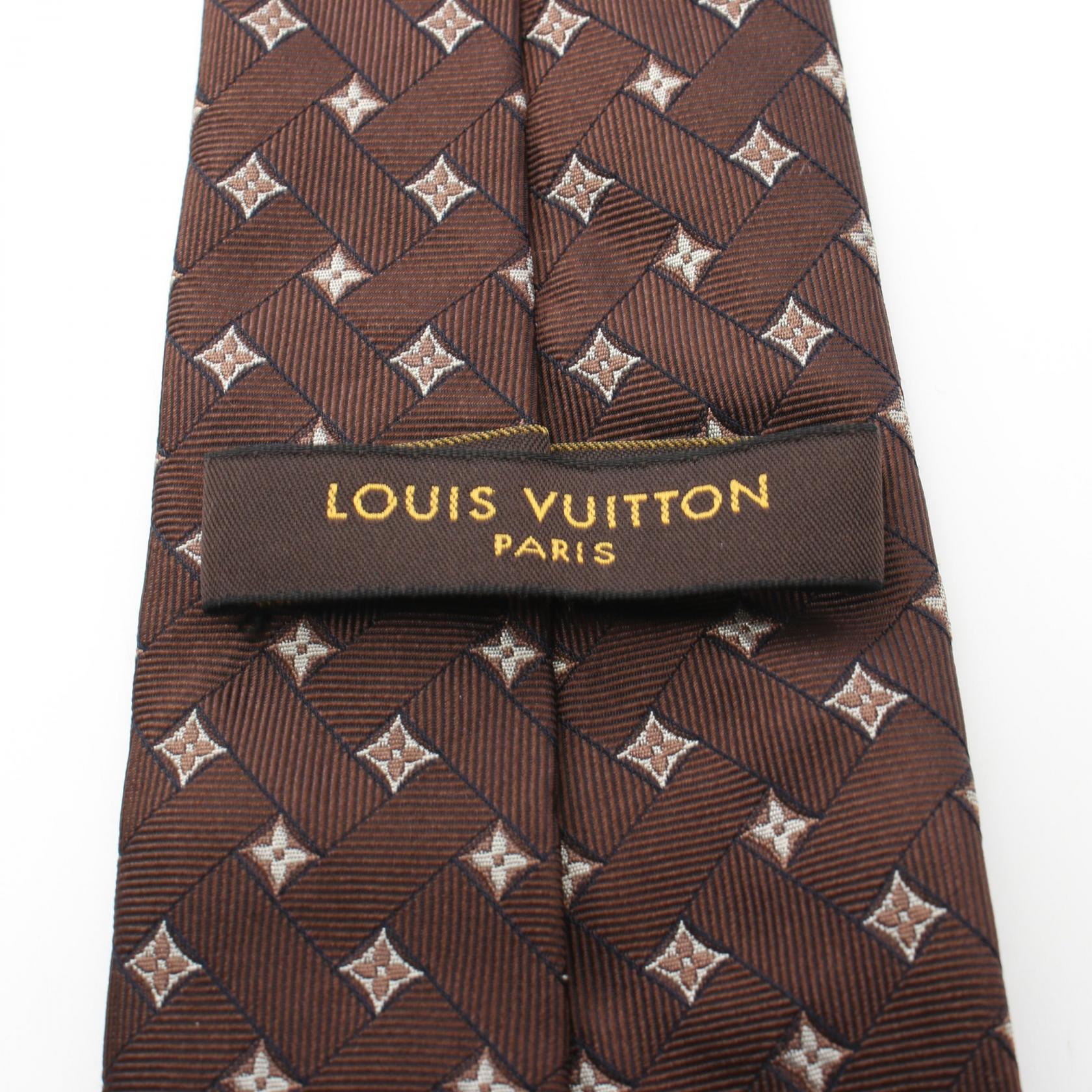 Louis Vuitton Silk Tie Brown