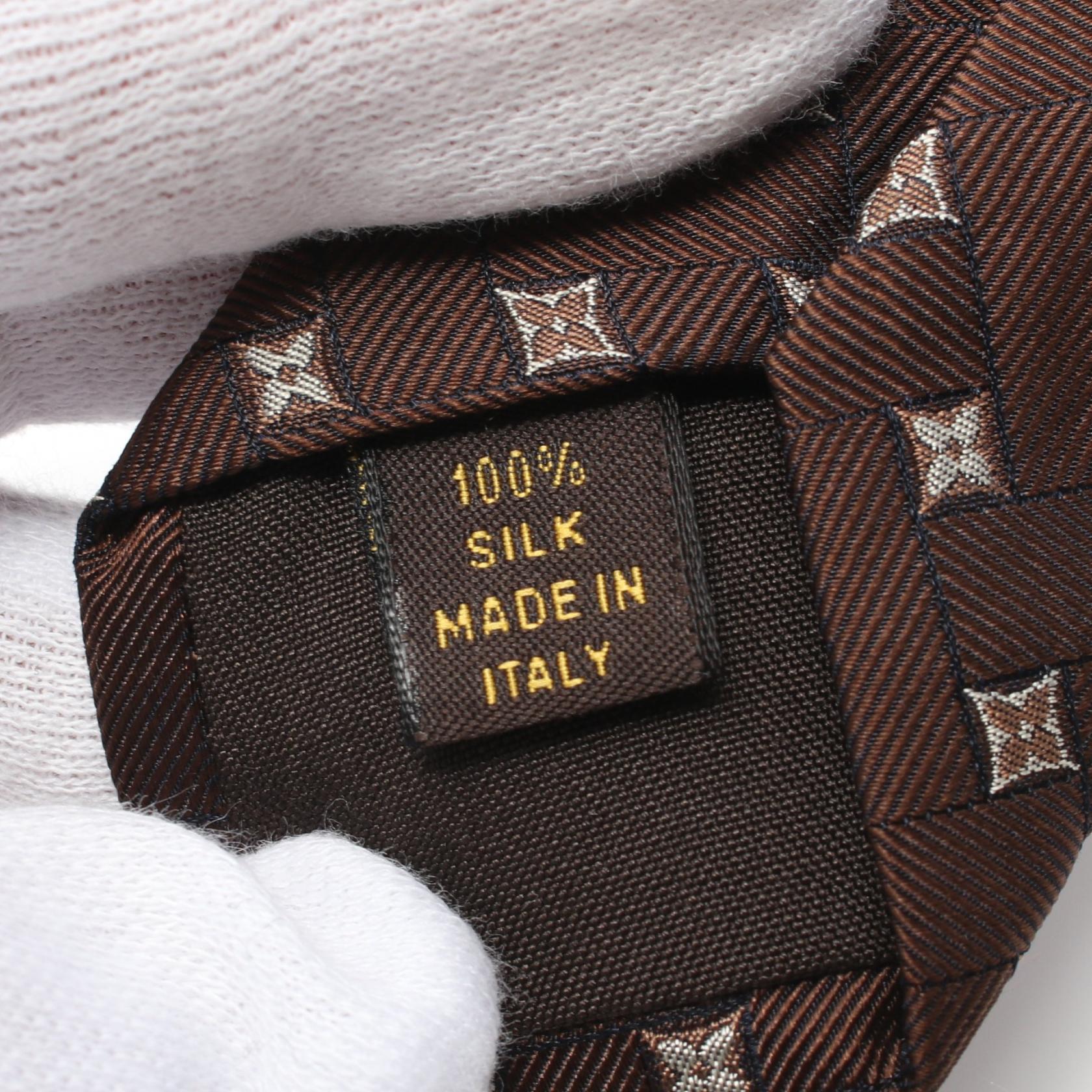 Louis Vuitton Silk Tie Brown