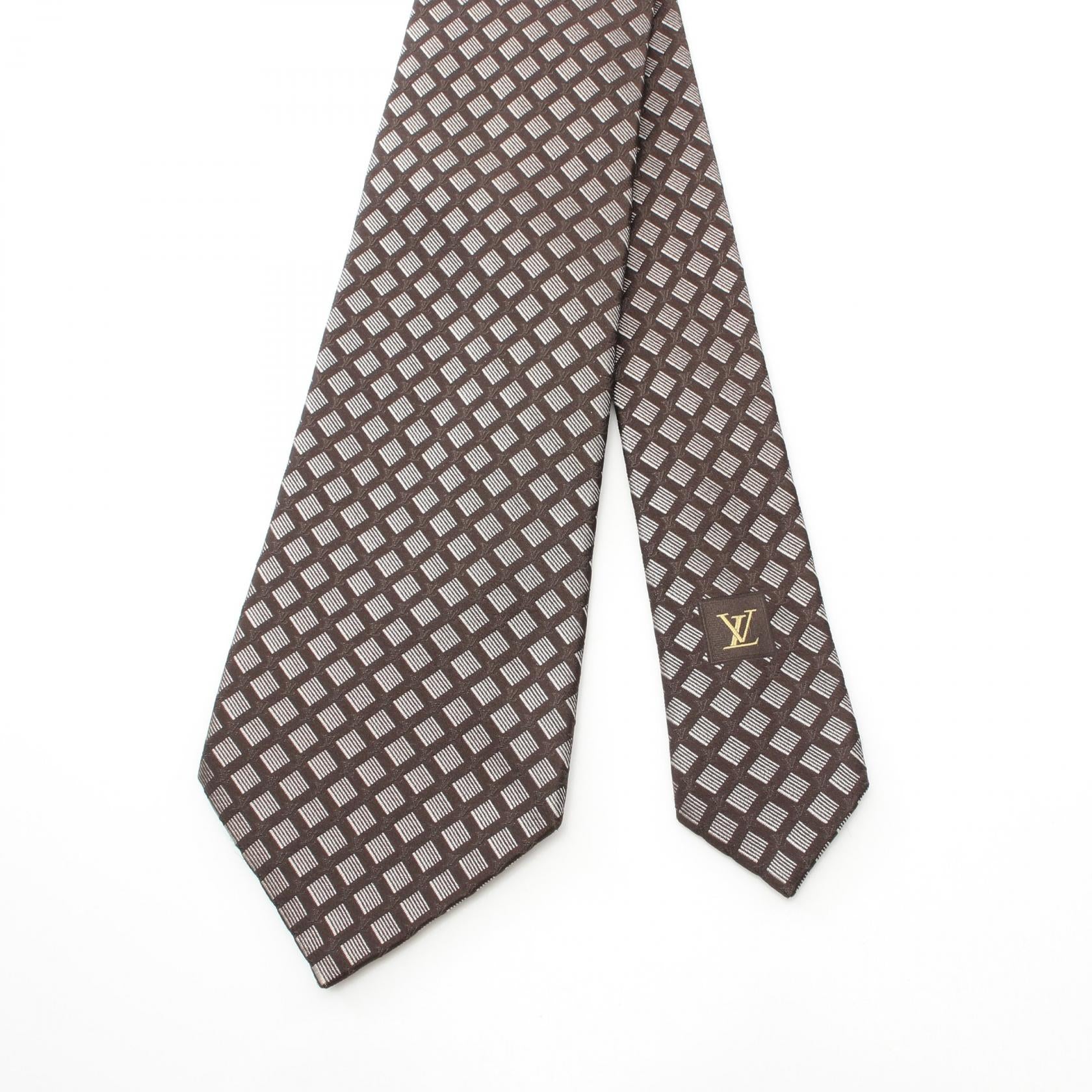 Louis Vuitton Silk Tie Brown