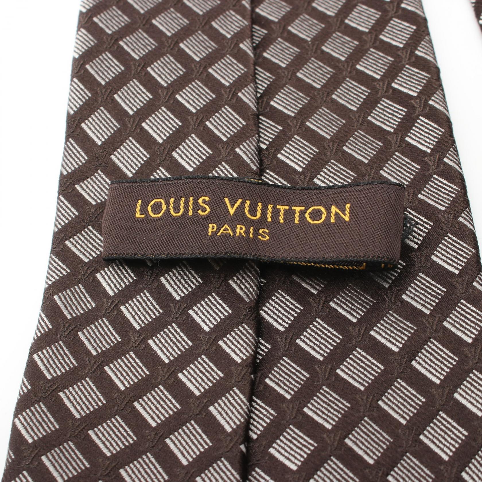 Louis Vuitton Silk Tie Brown