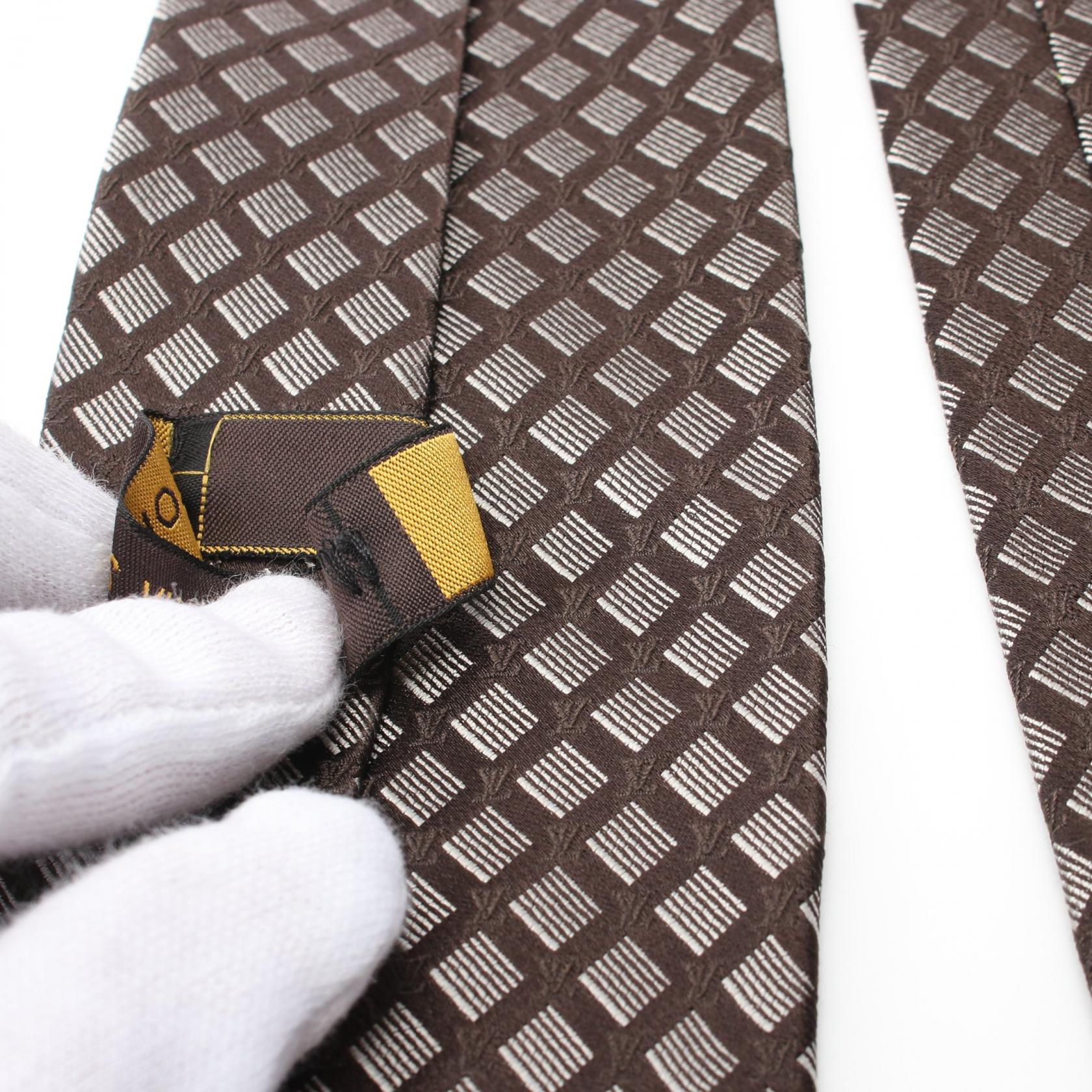 Louis Vuitton Silk Tie Brown