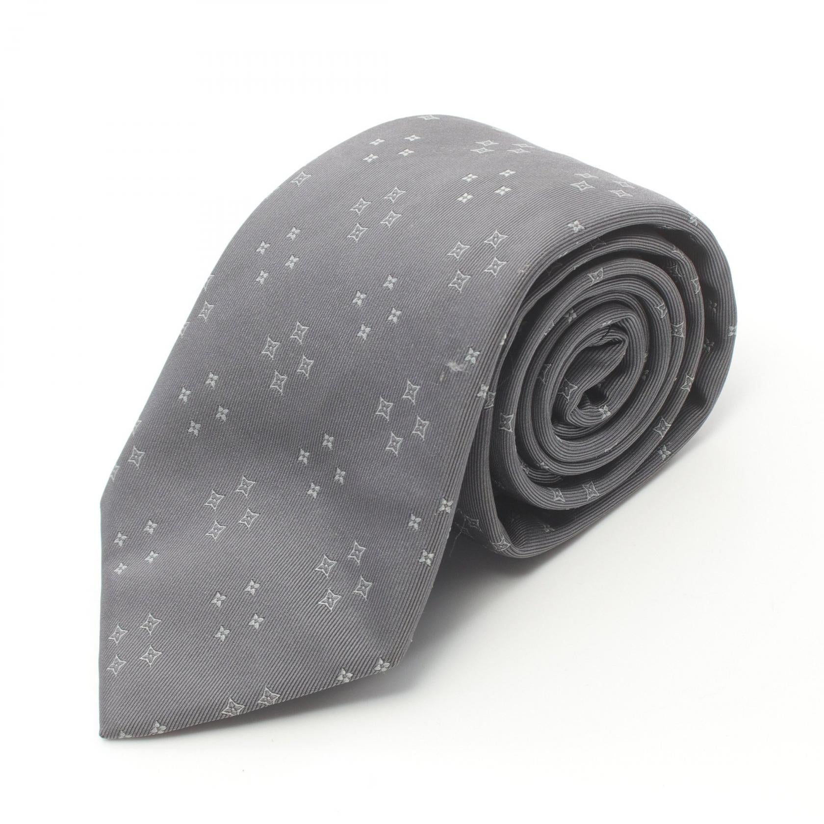 Louis Vuitton Silk Tie Gray