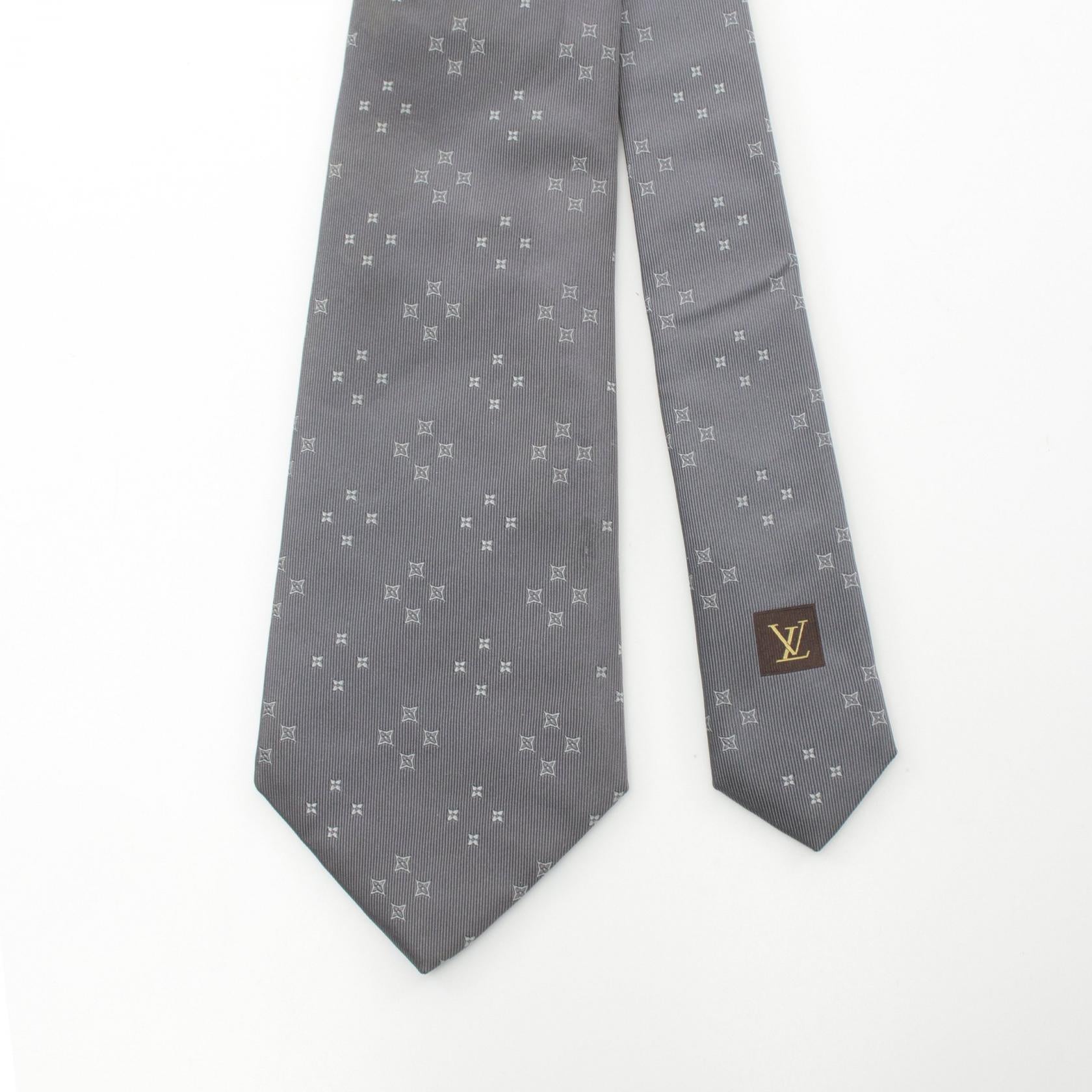 Louis Vuitton Silk Tie Gray