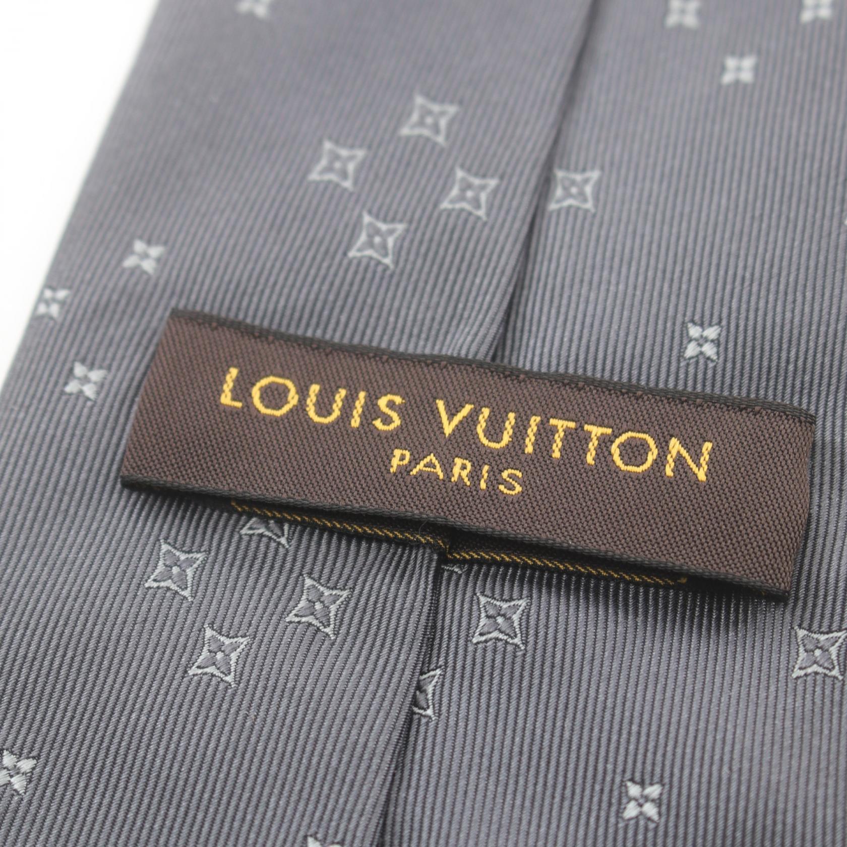 Louis Vuitton Silk Tie Gray