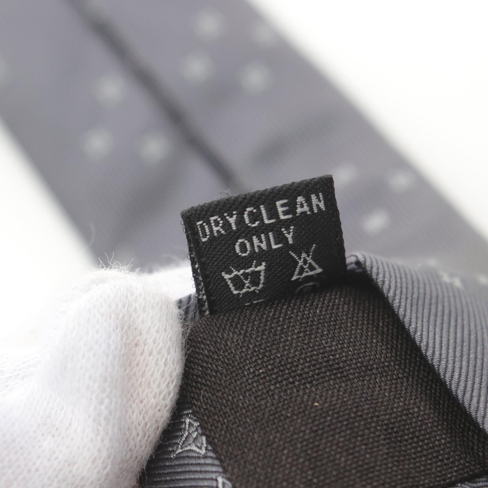 Louis Vuitton Silk Tie Gray